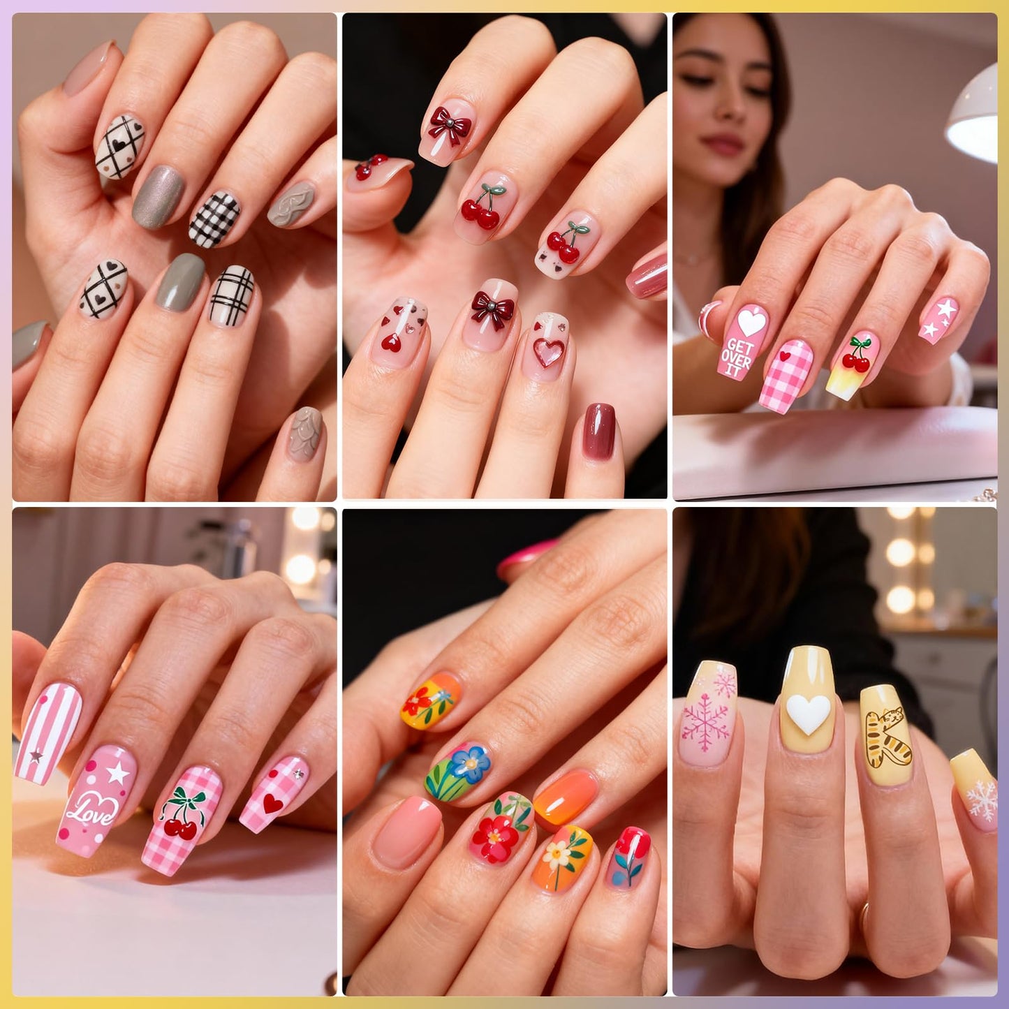 Biutee Nail Stamping Plate 15PCS Nail Stamper Kit Nail Art Stamping Plates Set with Nail Stamper, Scraper & Storage Bag, Nail Stamping Kit Star Bowknot Love Butterfly Leaf Design Template for Nail Art