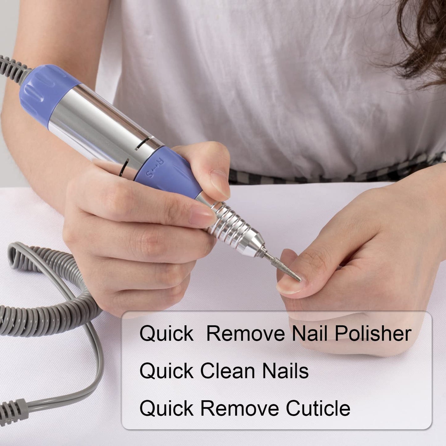Dr.nail Nail Drill Professional 30000RPM High Speed Electric Nail Machine for Acrylic Nail Drills Nail Art Manicure Polisher Grinder Polishing Cuticle Machine Gel Nails Polisher Nail File