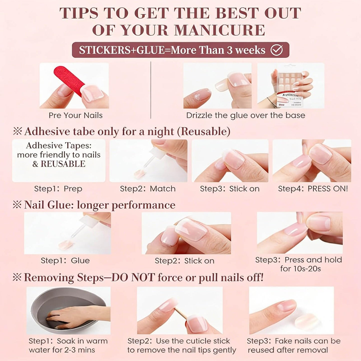 Handmade Press on Nails Almond Medium Reusable Acrylic Homemade Nails French Tip With 3D Design Fake Nail Art Sweet Cool Butterfly Press ons Nail for Women Full Cover Nail Decorations M