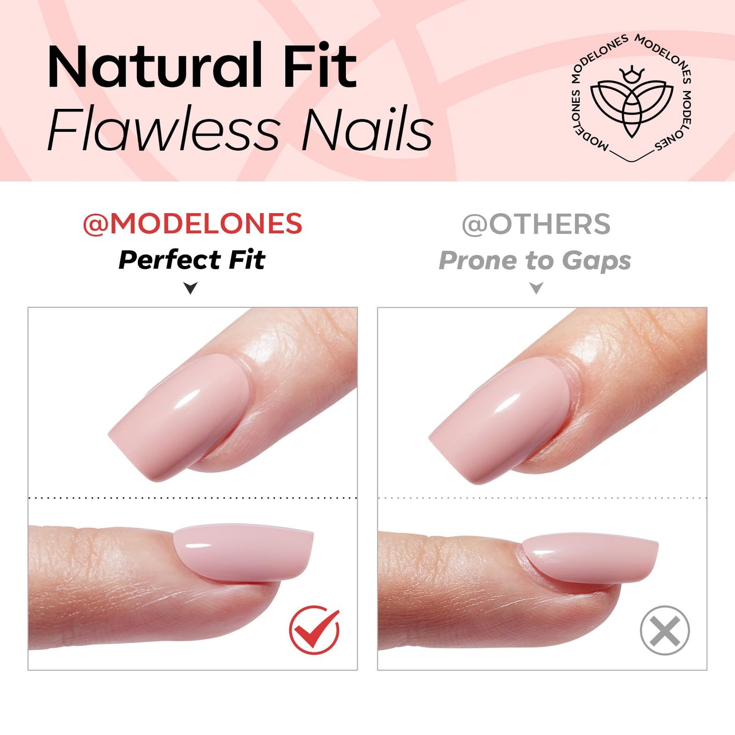 Modelones Extra Short Press on Nails, Sheer Red Jelly Semi-Transparent Squoval Fake Nails, Reusable Nail Kit with Nail Glue Adhesive Tabs Mini Nail File, Nails Press Ons 32Pcs 16 Sizes, Women Gift