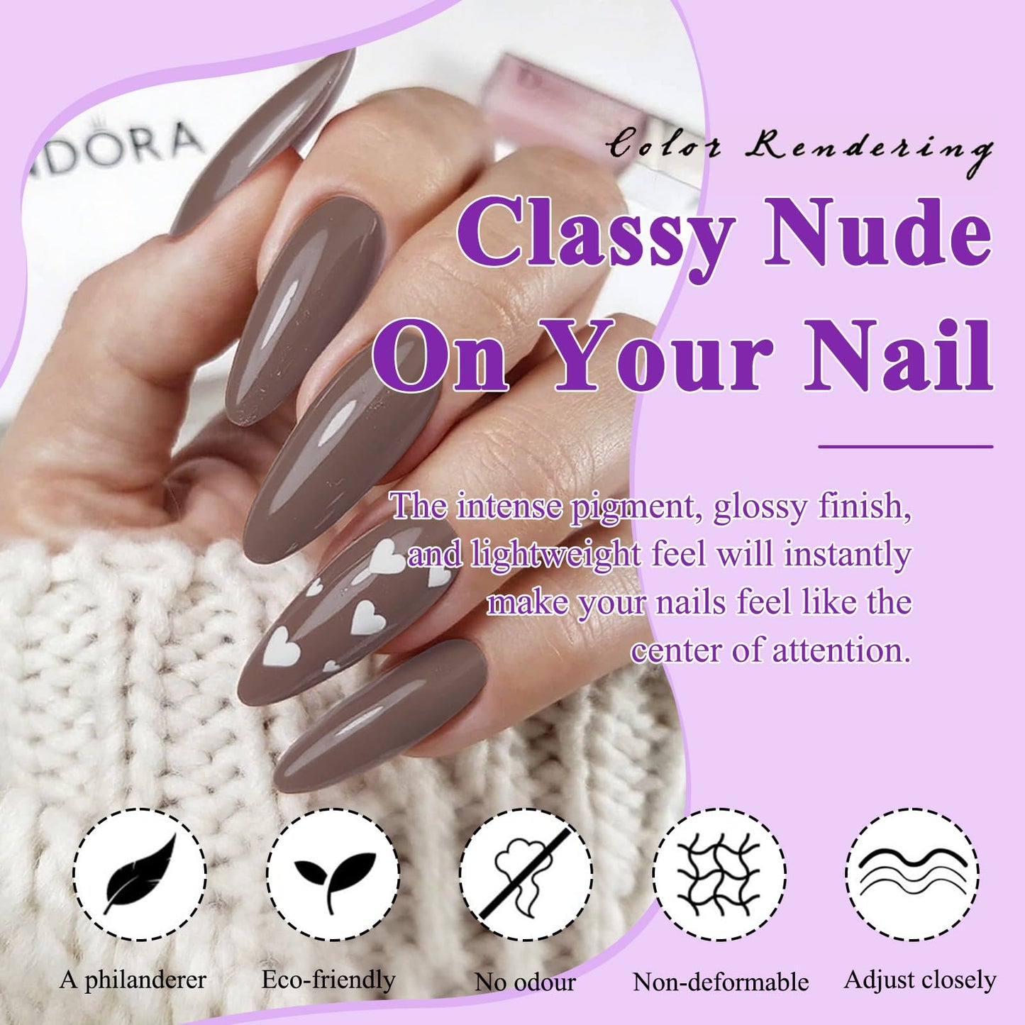 144pc Brown Press on Nails Long Stiletto Fake Nails with Glue Tabs, Brown Nails Press ons Nails Stiletto Glue on Nail Pointy Acrylic Nails Stick False Artificial Fingernail for Women Girls