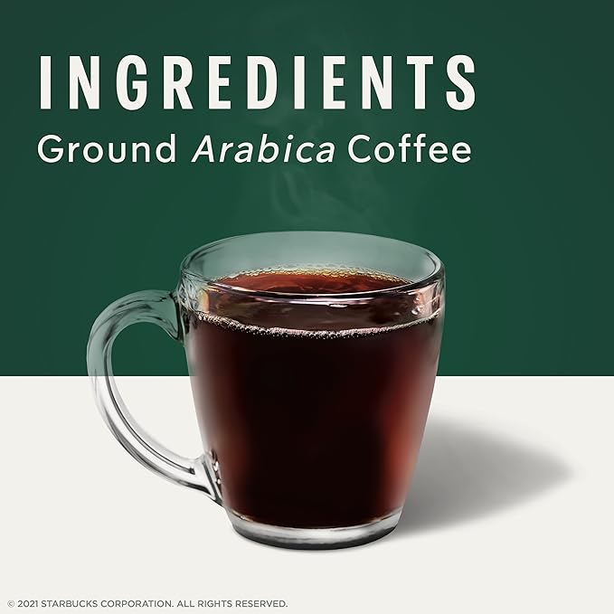 STARBUCKS® Espresso Roast – Ground Coffee 28oz (4 Bags)
