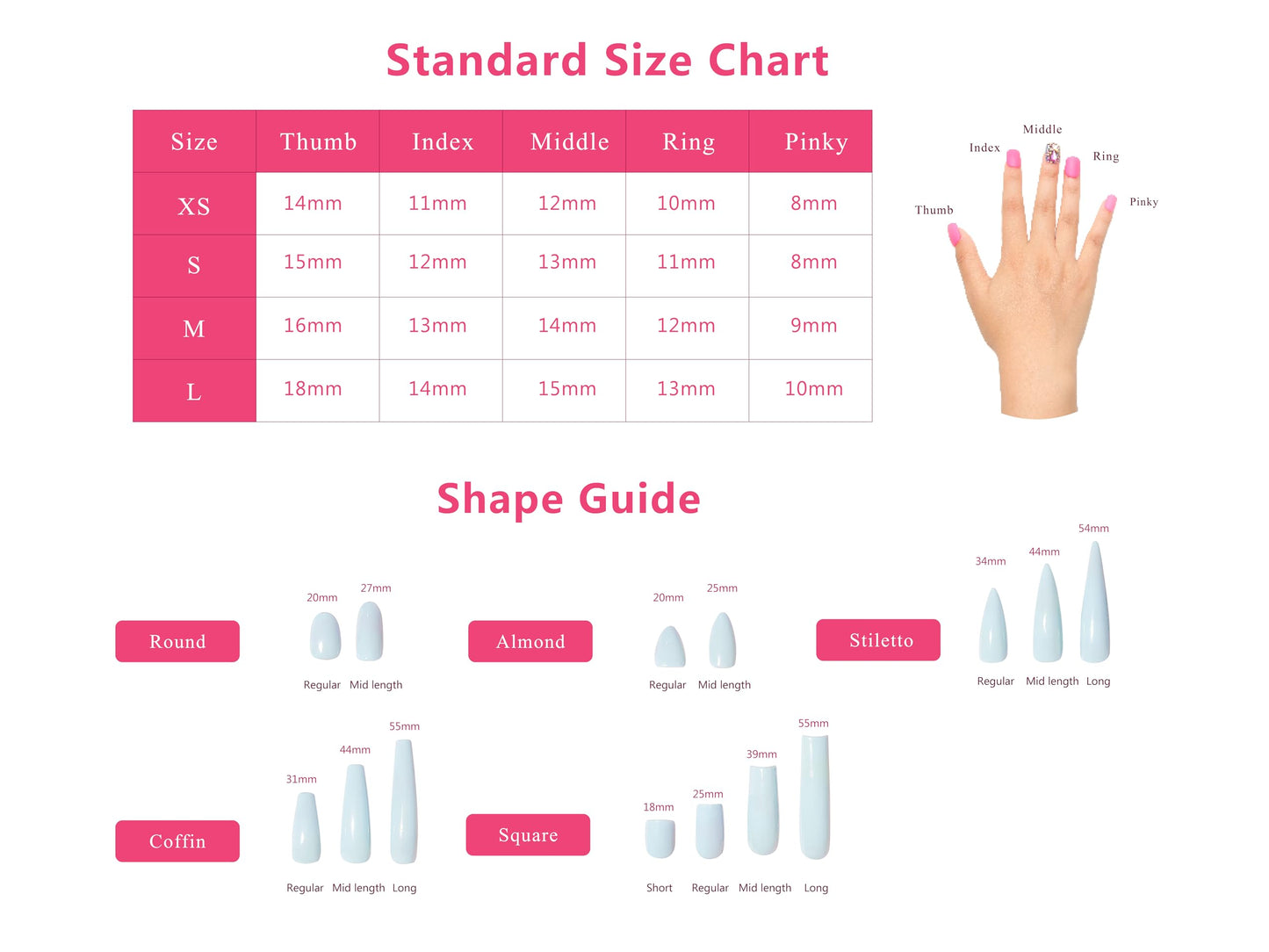 LOVFUL Press on Nails Candy Diamonds & White French Tip | Luxury Spring French Tip Glossy Press On Nails with Bling | Square Long 2.2 in | H36(M)