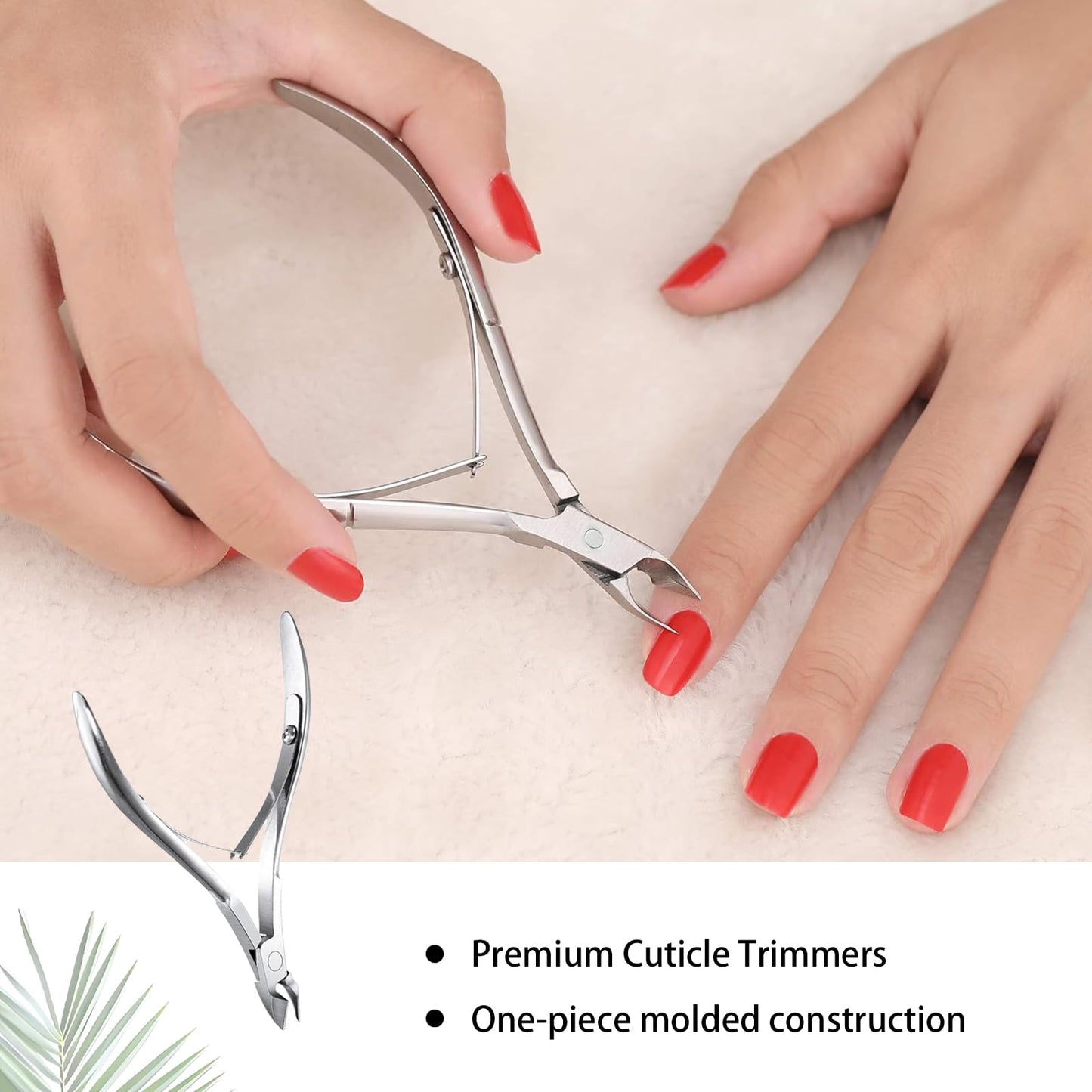 LECEHIVO 24 Pcs Cuticle Trimmer Stainless Steel Nail Edge Cutters Nippers Dead Skin Remover Care Clippers Manicure Pedicure Nipper Tools Bulk for Fingernails and Toenails