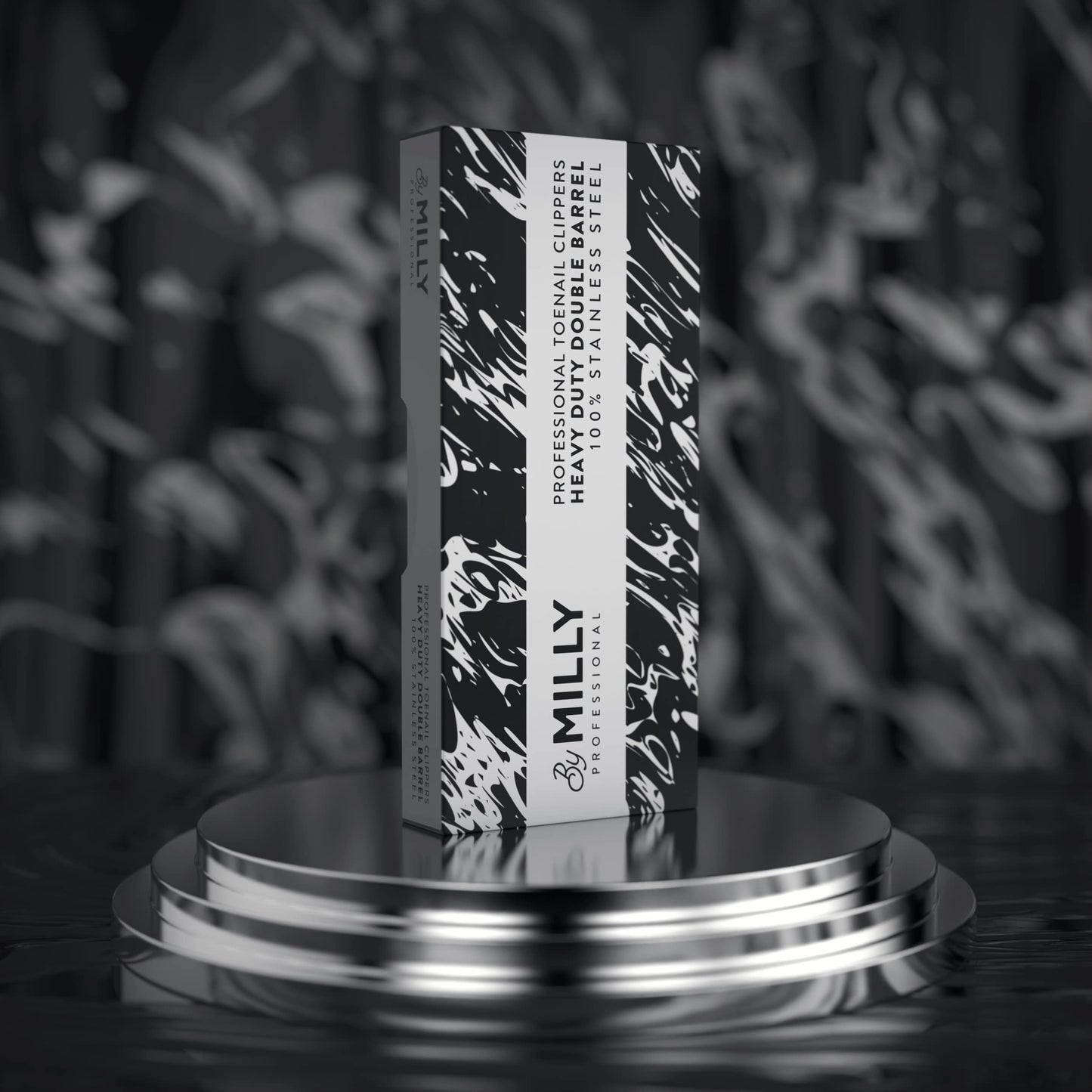 By MILLY High Carbon Steel Professional Nail Clippers for Seniors & Podiatrist Toenail Clippers | Hammer Forged to Trim Thick or Hard Toenails | Heavy Duty Toenail Clippers for Thick Toenails (Silver)