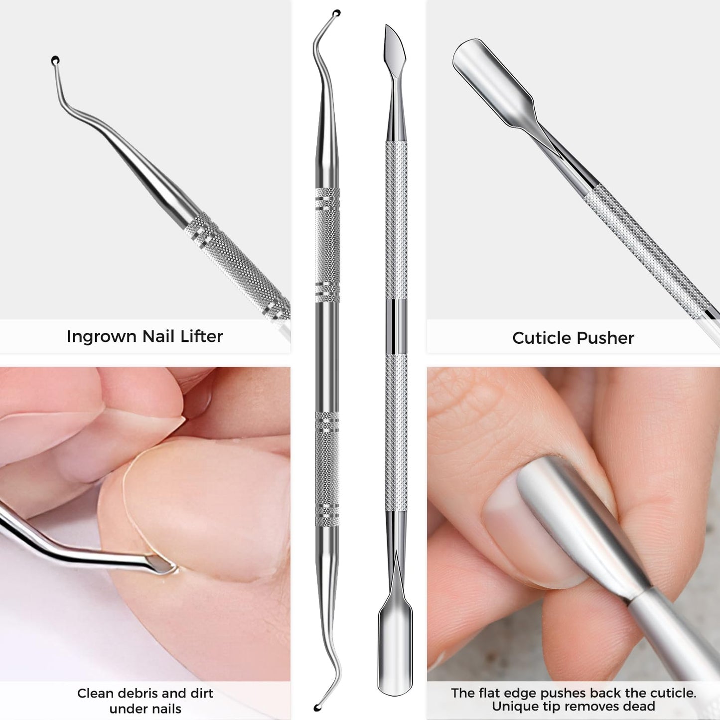 Toenail Clippers for Seniors Thick Toenails, 2026 Angled Head Heavy Duty Large Toe Nail Clippers for Men, Very Sharp Slanted Curved Blade Toenail Clippers 4PCS Set