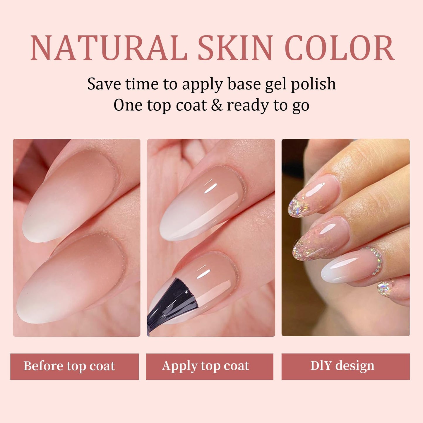150 Pcs Press on Nails Long - White Gradient Glue on Nails Medium Acrylic Nails Nail Tips Square Stick on Nails Square Nail Tips Coffin Press on Nails for Gift