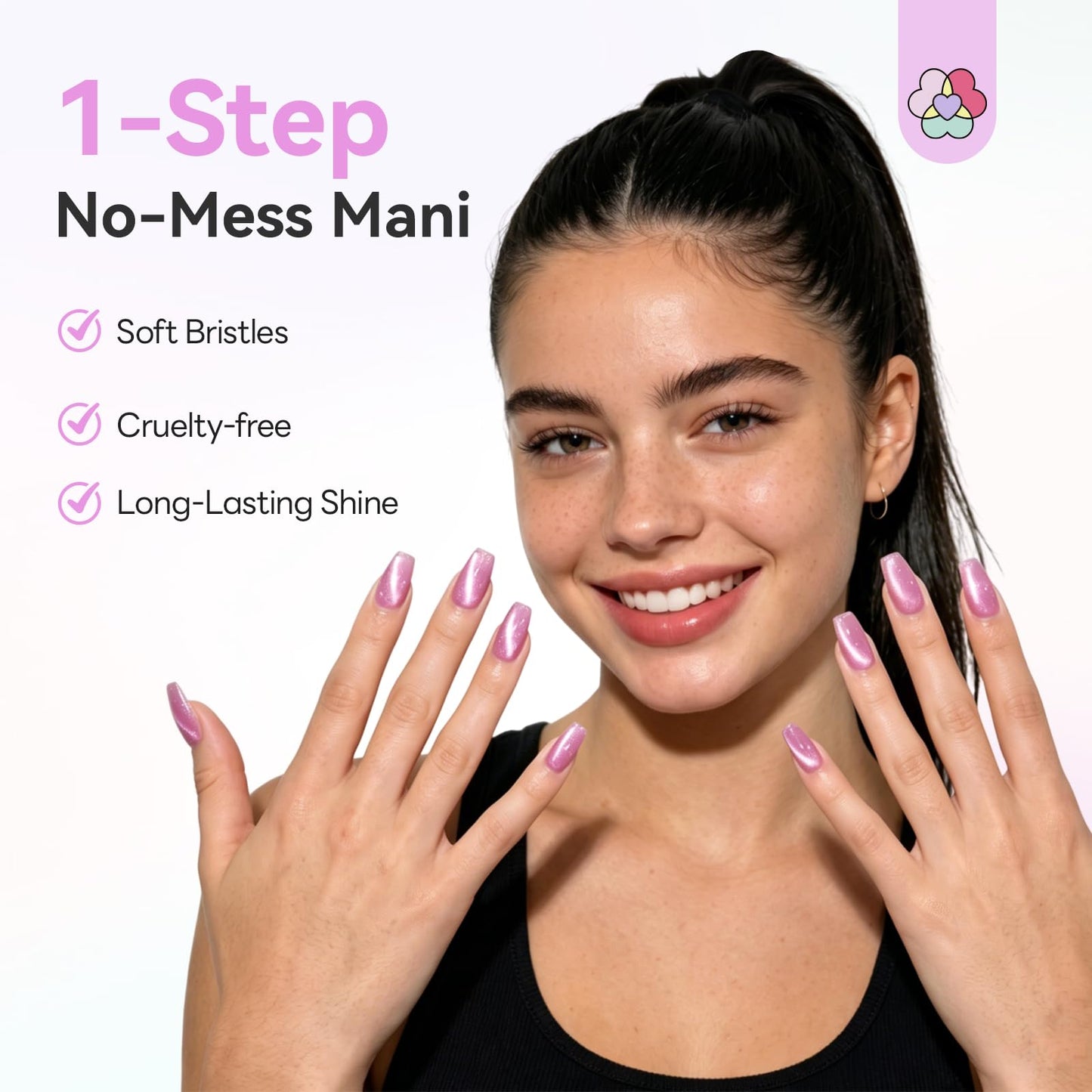 SAVILAND Jelly Cat Eye One Step Nail Polish Pen : Nails Polish Kit Beginner Friendly Easy Twist Dispensing Portable 3 in 1 Nail Art Kit Easy Application Salon Quality Home Use 12 Colors 4ml