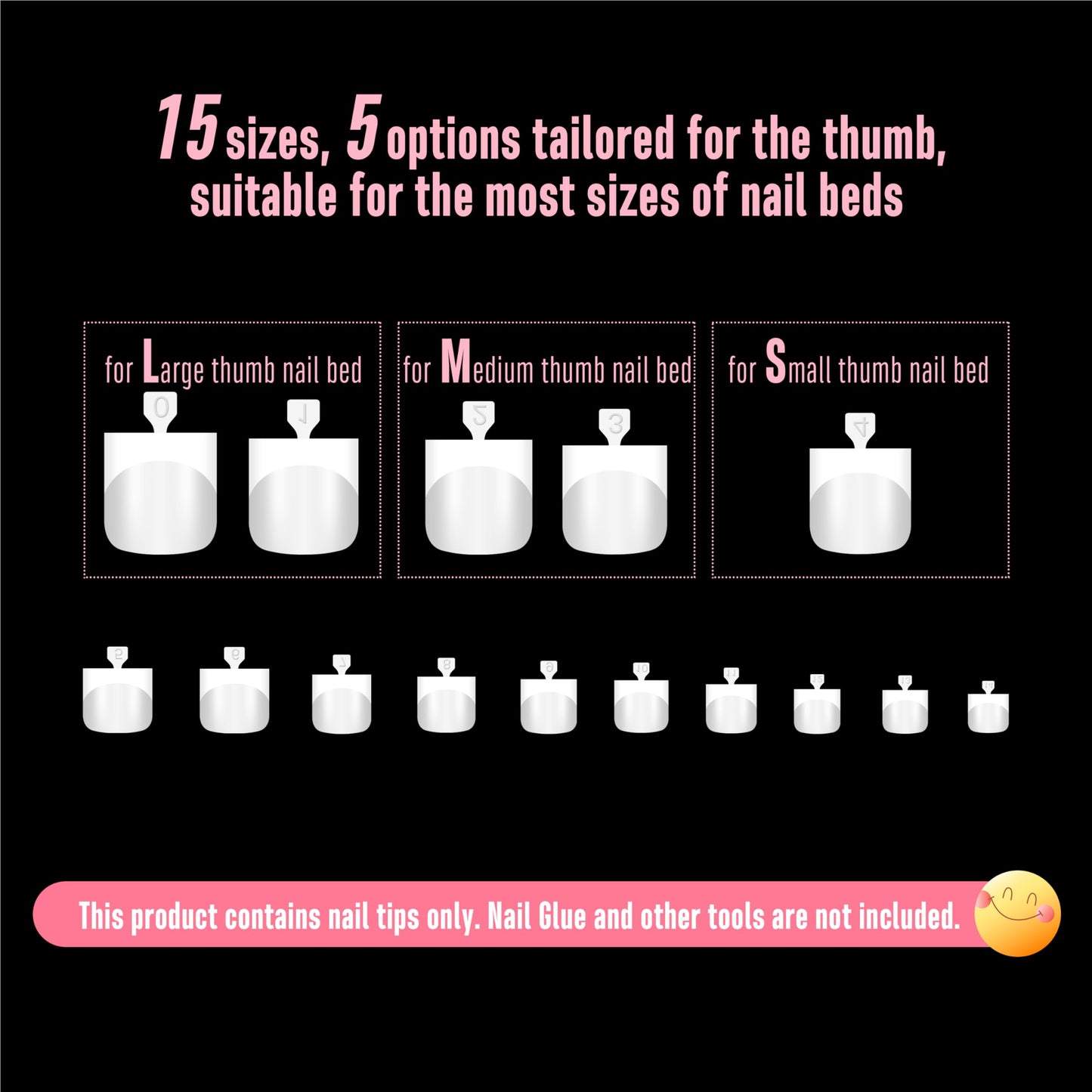 NOVO OVO Square Toe Nail Tips French Tip Press on - 240Pcs Soft Gel X 15 Sizes, Pre-Designed Milky White Sharp Square Toes, Medium Full Cover Wide. Need Builder Gel Top Coat for Acrylic Extension