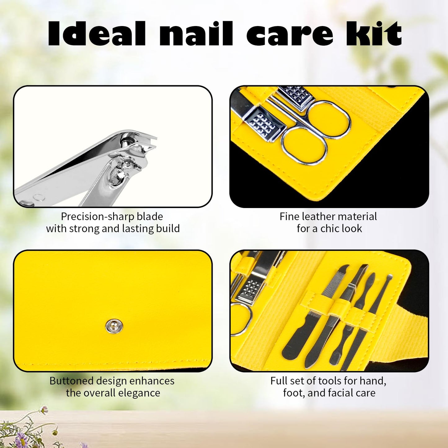 LECEHIVO 32 Set Manicure Kit Bulk with Travel Bag 7 in 1 Stainless Steel Mini Nail Clippers Professional Nail Care Kit for Valentine Home Women Men Pedicure Grooming