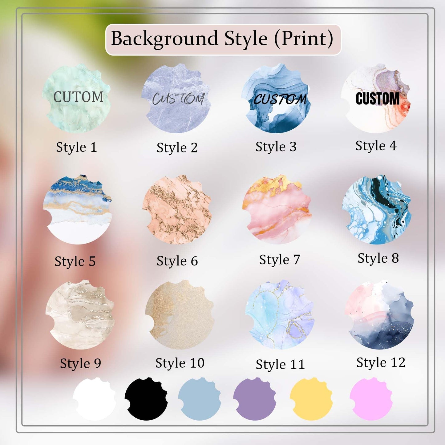 zyinoant 2Pcs Custom Nail Picture Props Personalized Logo Nail Tech Decor Acrylic Nailfie Disk with Social Media Salon Nail Display Stand Nail Polish Display Gifts for Nail Artist (Round)