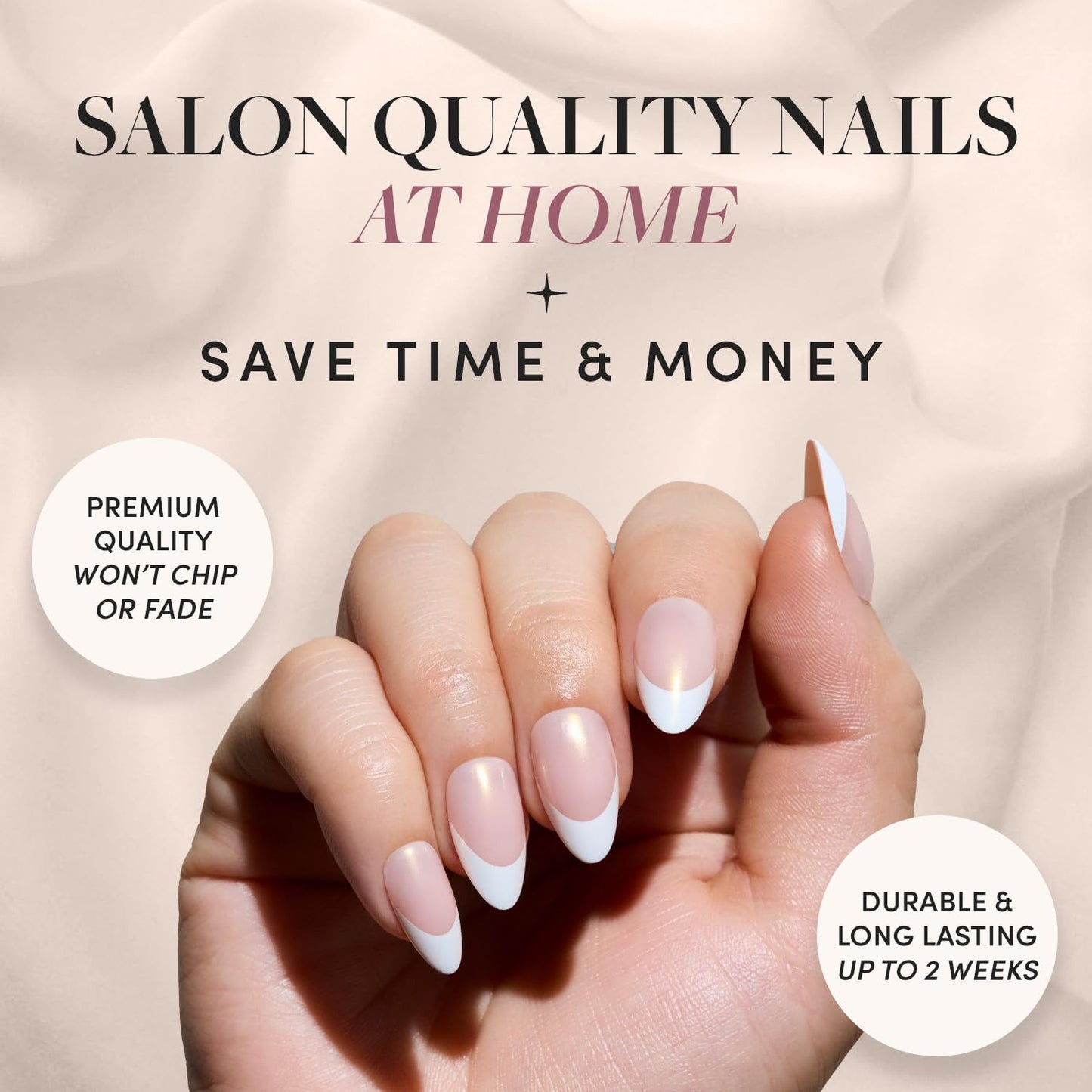 Glamnetic x GLAMZILLA Press-On Nails Bundle - GIVE 'EM GRACE, Berry Fizz & Caviar | Almond Fake French Tip Nails with Gold Glaze | Oval Magenta Nails with a Metallic Finish | Short Almond