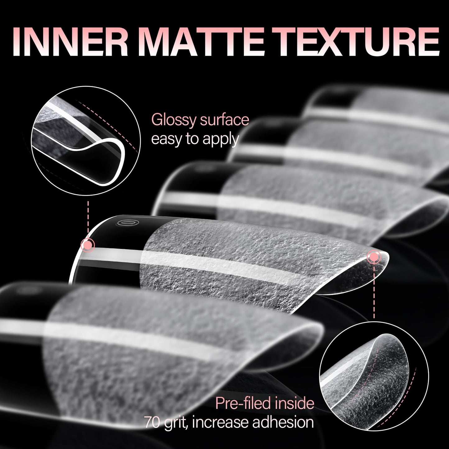 AILLSA Extra Short Square Nail Tips - 15 Sizes 240pcs Half Matte False Nail Tips Pre-shaped Short Nails Tips, Acrylic Fake Press on Gelly Tips for Gift
