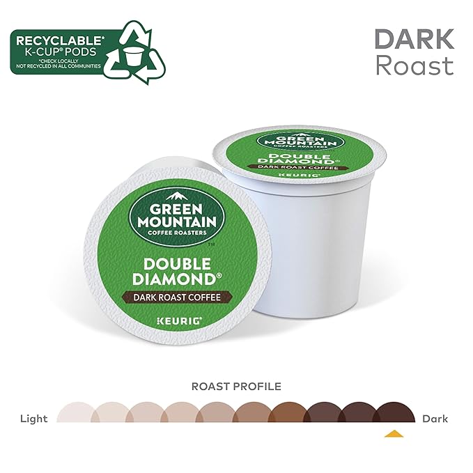 Green Mountain Coffee Double Black Diamond, K-Cup for Keurig Brewers, 24 Count (Pack of 2)