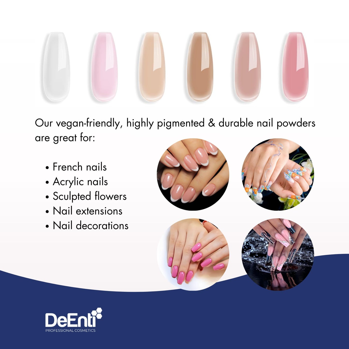 DeEnti Acrylic Nail Powder - 2oz Dark Pink|Professional Grade, Bubble-Free Acrylic Powder for Nails | Long-Lasting, Chip-Resistant Nail Acrylic Powder for Carving, Extensions & Fake Nails