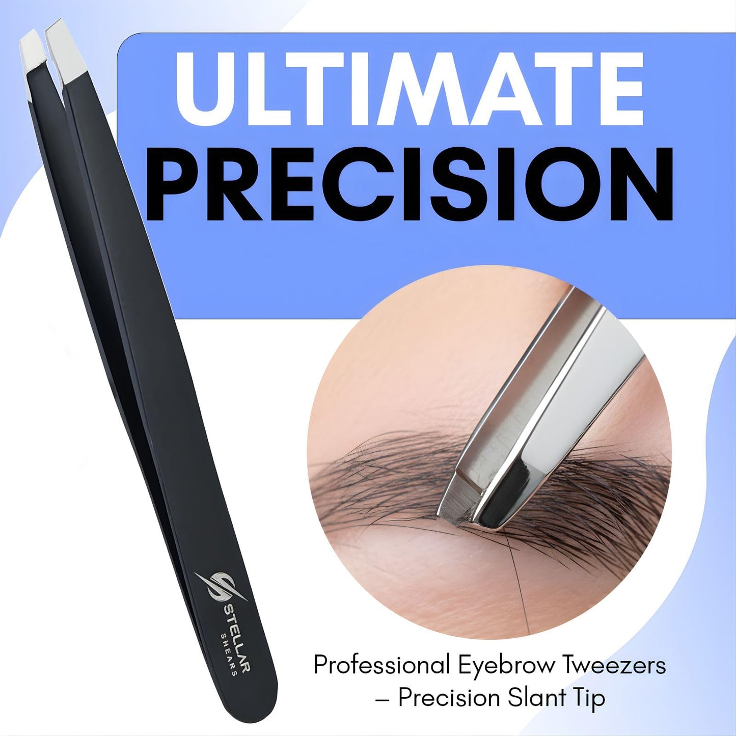 Stellar Shears 5-in-1 Cuticle Trimmer Set – Professional Cuticle Nipper, Scissors, Pusher, Tweezer & Nail File – Stainless Steel Manicure Pedicure Kit for Women, Salon & Home Nail Care (Matte Black)
