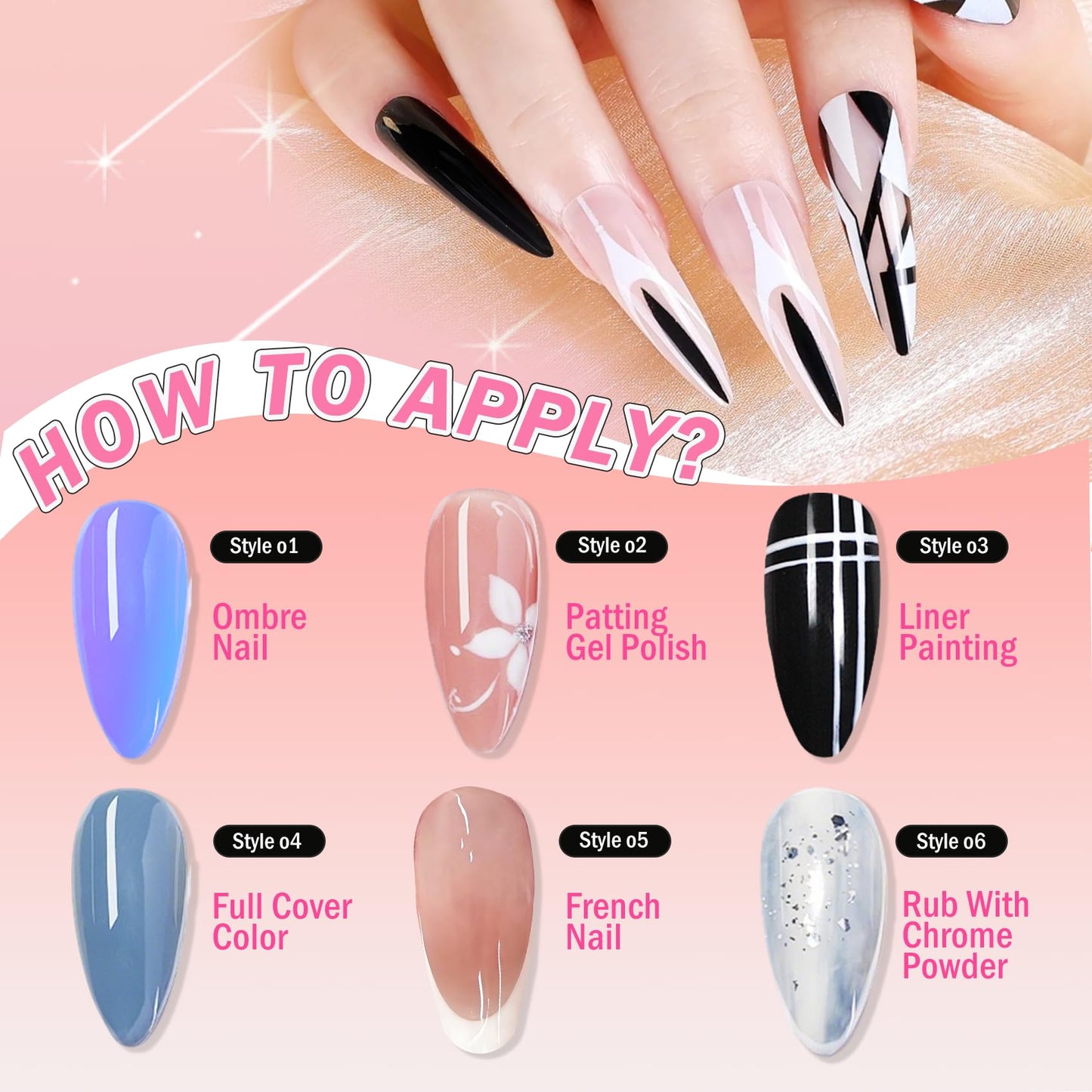 PCTOMU Sponge Pat Pat Gel Polish Pallete Tool Kit, 57 Colors Ombre Nails Gel Paint for Nail Art Gradient Painting Gel Blush Blooming Aura French Manicure, Valentines Day Gifts UV/LED Curing DIY Nail