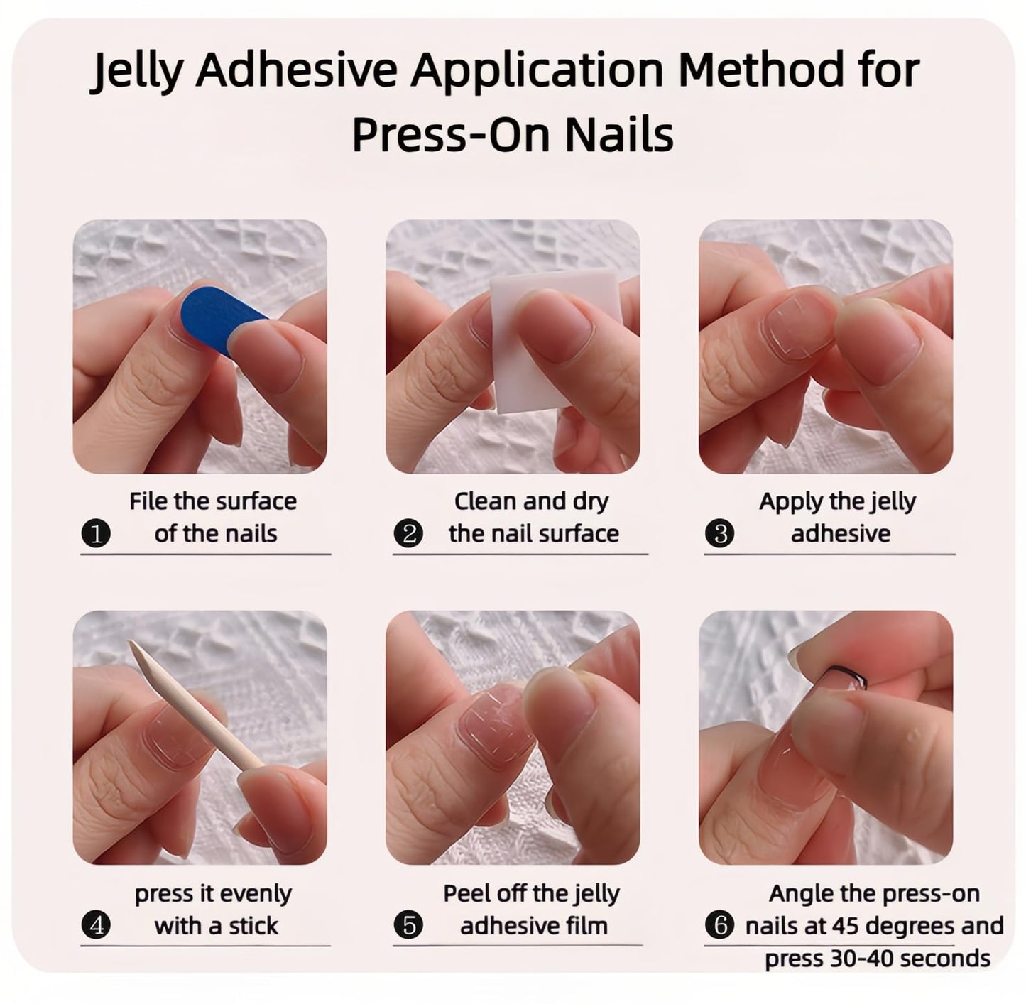 LOHAS Home Handcrafted Sweet-Yet-Edgy Gradient Wearable Nails Reusable Almond-shaped Nail, Dark Stars, M