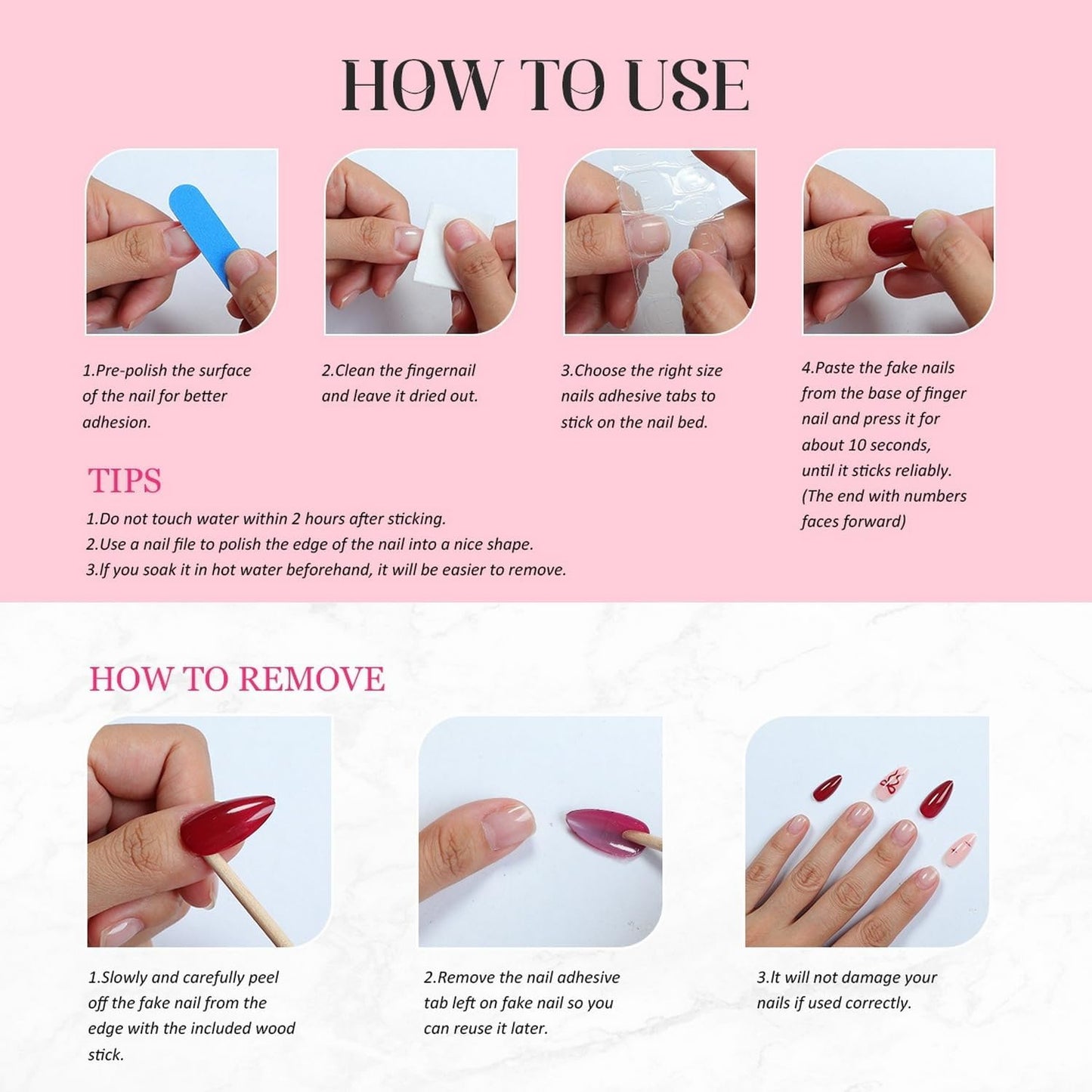 24 Pcs Christmas Press on Nails Medium Almond Fake Nails Red Glitter French and Christmas Tree Acrylic Nails New Year Snowflake Xmas False Nail for Women Manicure Decoration