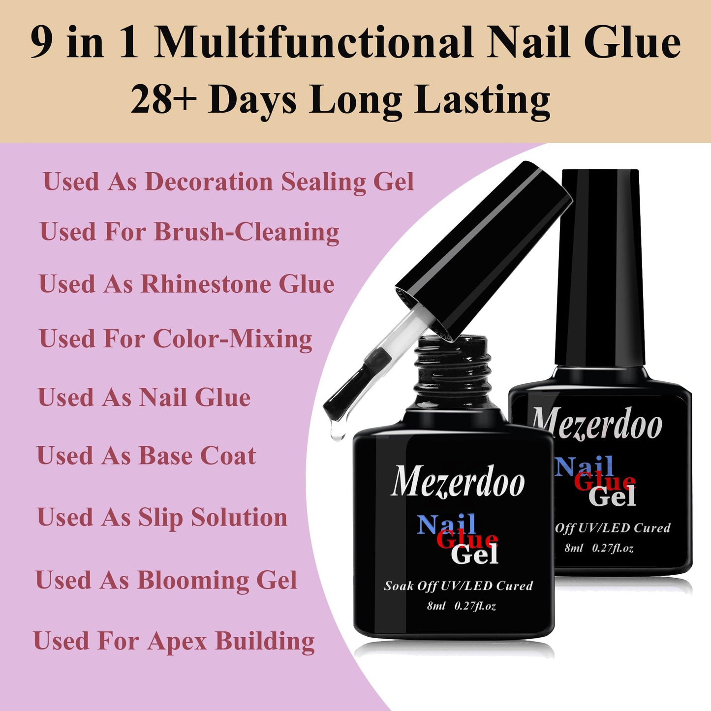 Almond Clear Gel X Nail Tips Kit, 510pcs Short Almond Gels x Tips Easy Extension Set 9 In 1 Nail Glue Mini UV Lamp Gel x Nail Kit Etch-X Nails Tip Full Cover Matte Tip, Gift For Women & Girls,15 Sizes