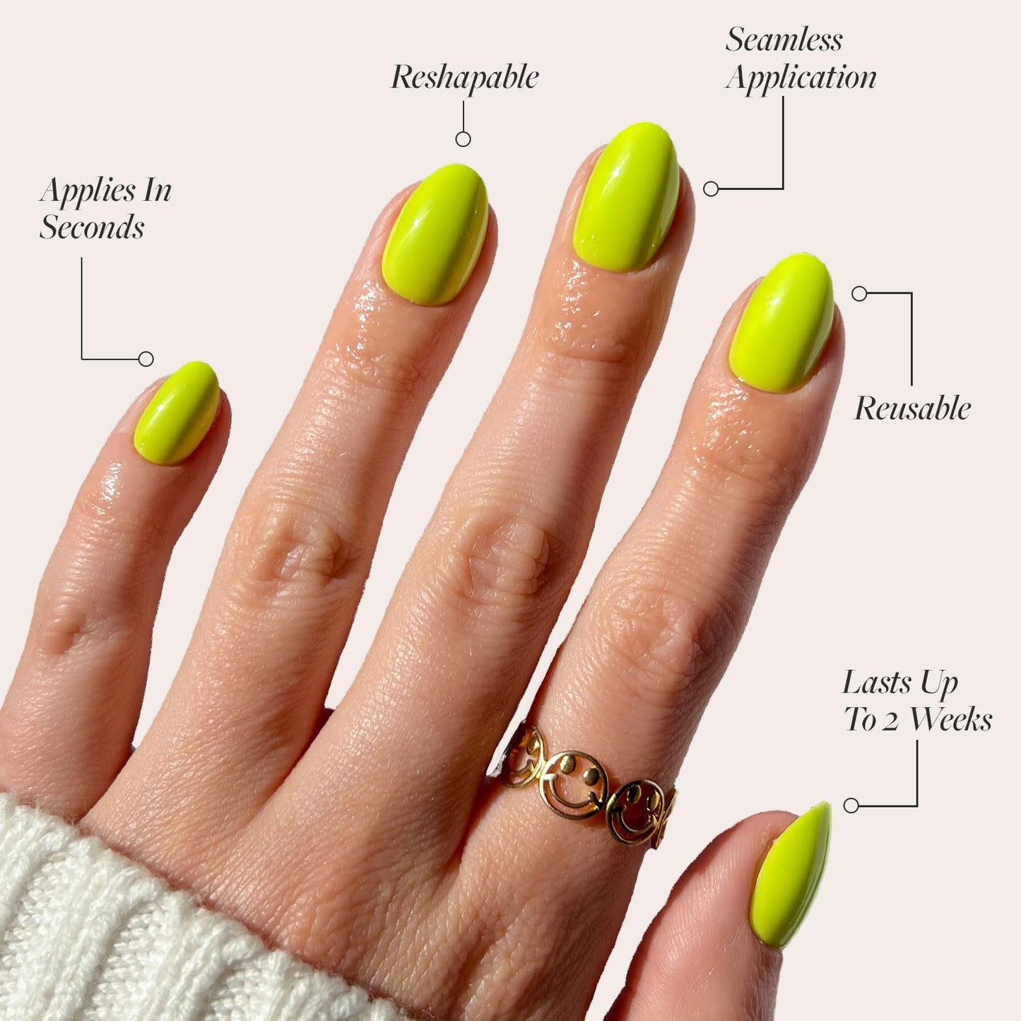 Glamnetic Press-On Nails Bundle - Lime Green & Berry Maroon | Bright Neon Green Short Oval Fake Nails | Dark Red Maroon Short Round False Nails | Reusable, Salon-Quality Nail Kits