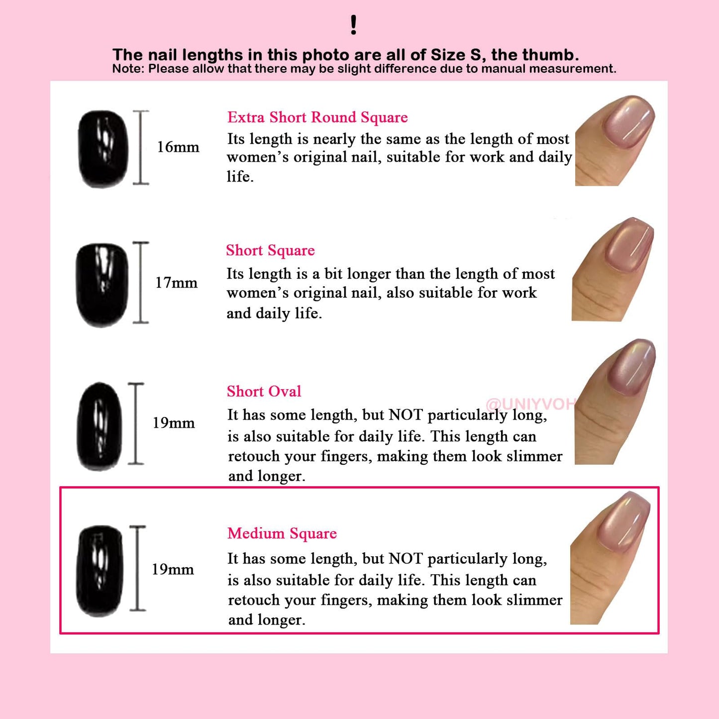 Medium Square Press on Nails Cat Eye Handmade False Nails with Designs, French Tip Short Coffin Reusable Fake Nails (Floral Orange#Small)