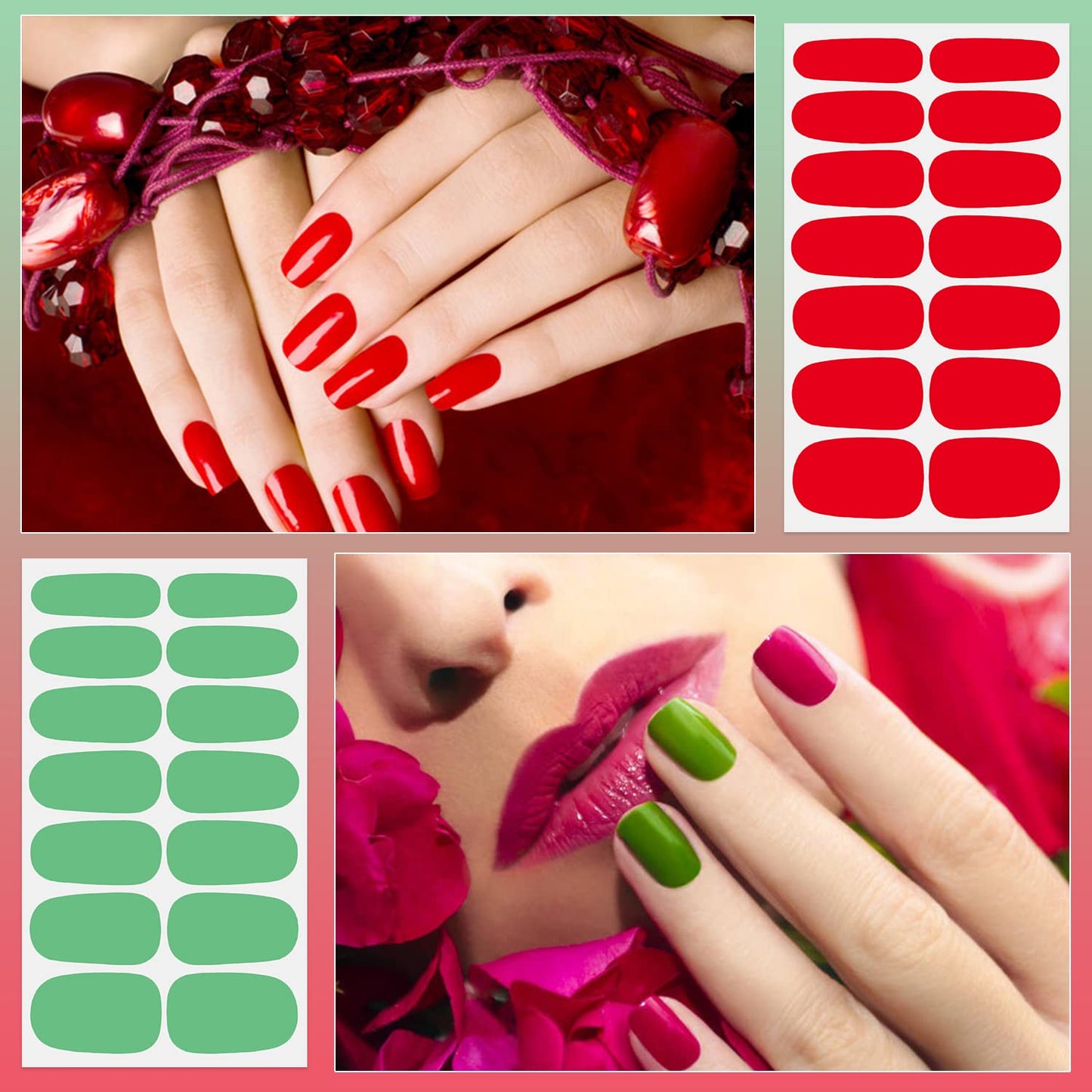 Solid Color Nail Wraps, DANNEASY 24 Sheets Nail Polish Strips Self Adhesive Nail Polish Stickers Gel Nail Strips Fingernails Manicure Stickers for Nail Art with 1pc Nail File, Cuticle Stick