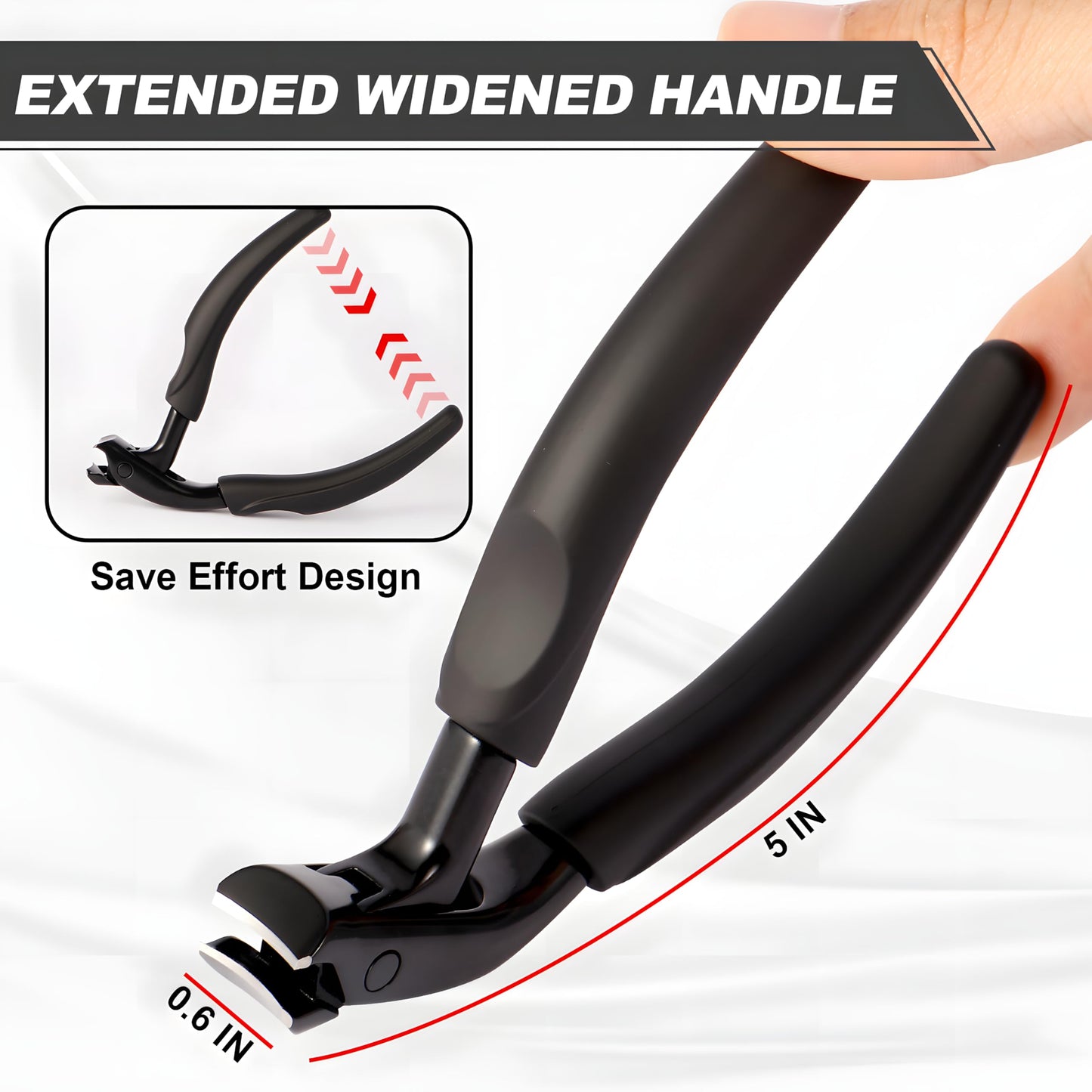 [A AEDOLL] Upgraded Toenail Clippers for Seniors, Ergonomic Long Handled Heavy Duty Nail Clippers for Thick Toenails and Fingernails, Wide Jaw Opening Toe Nail Clippers with Catcher