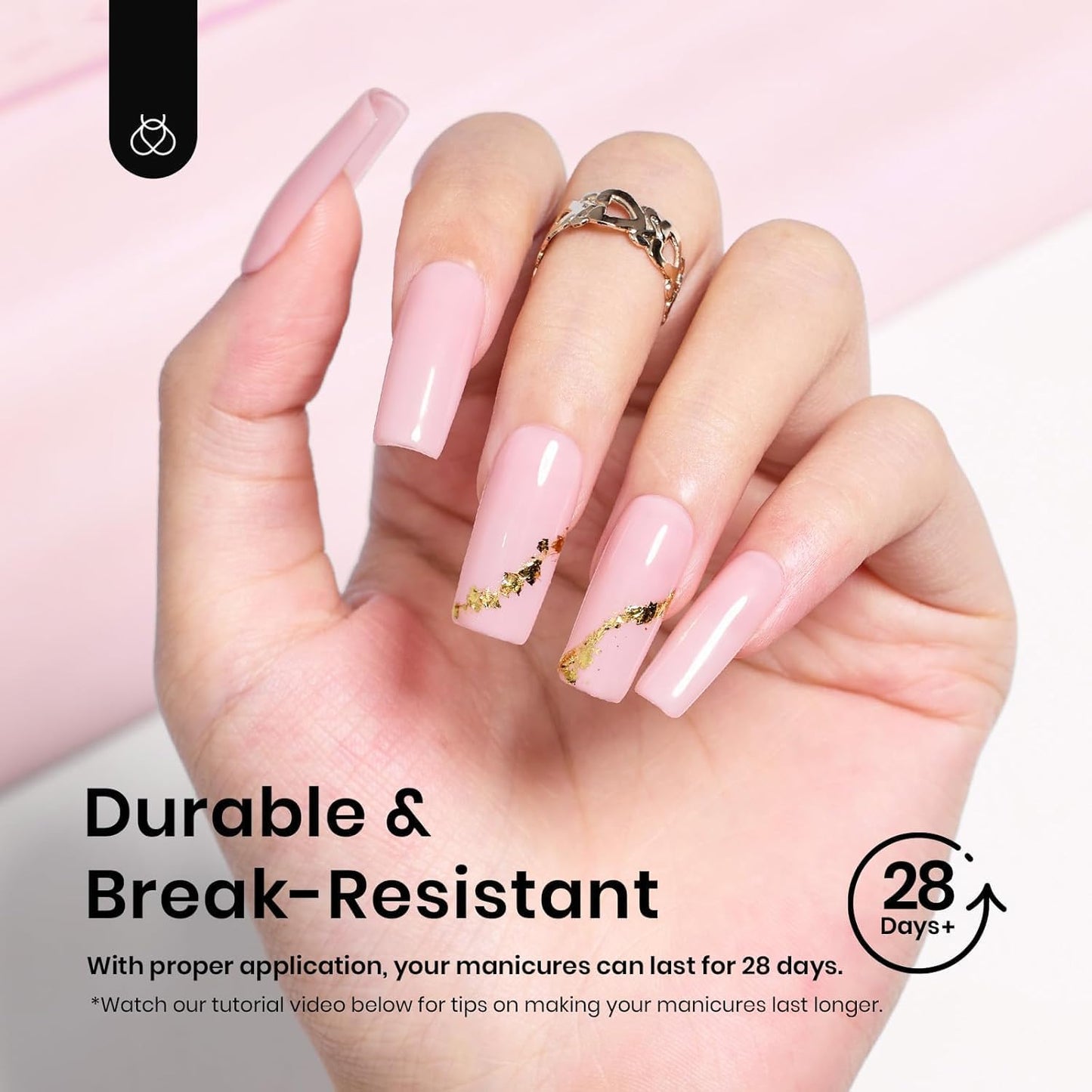Beetles Nail Tips Medium Square 576Pcs 12 Sizes - Pre-Etched Soft Acrylic Nail Tips Half Matte False Nails Nail Art Full Cover Press Ons Nail Extensions Gift Set Home DIY Nail Salon