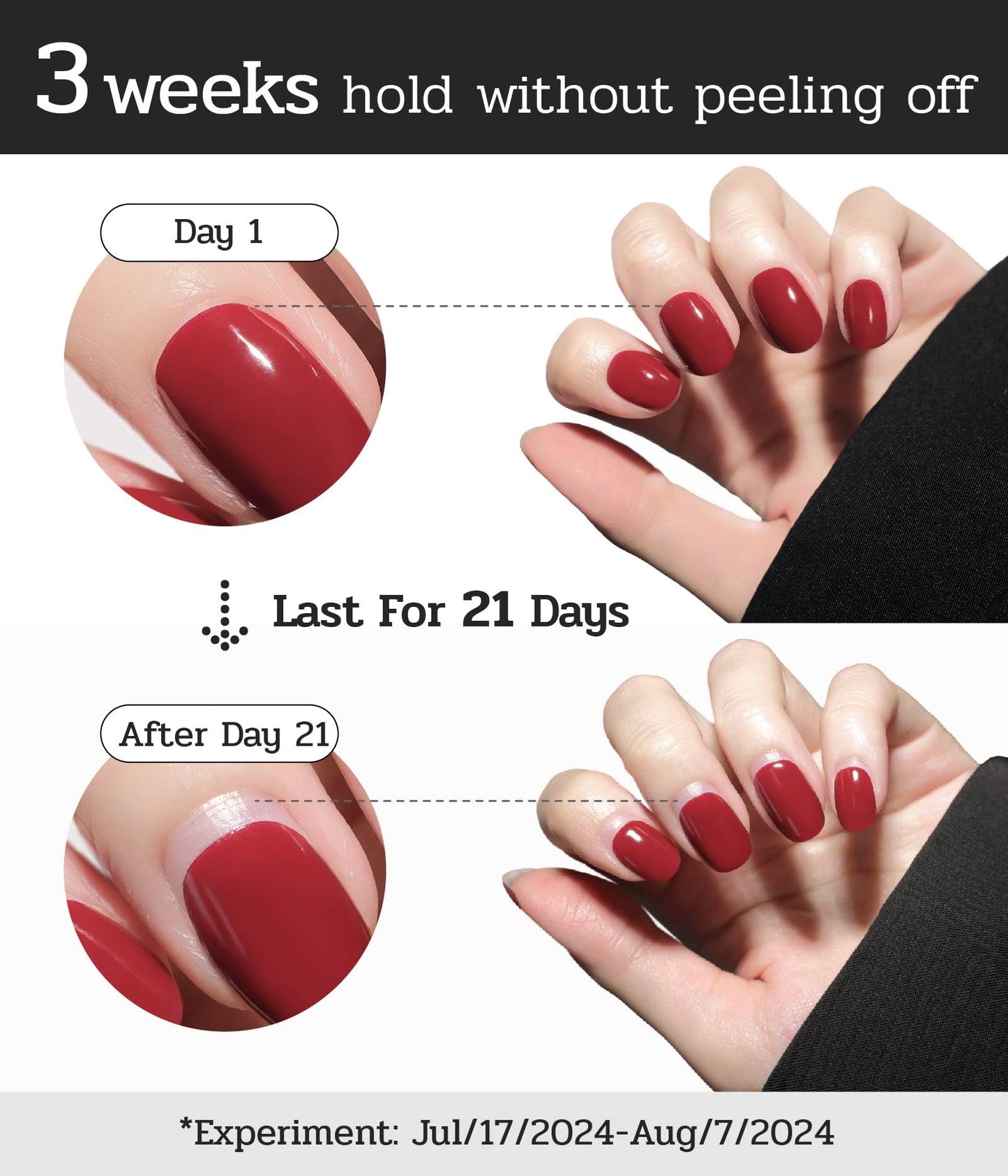 ruyeefam Nail Polish Strips (No UV Lamp Needed) - 22 Pcs Salon Quality Gel Nail Stickers - Long Lasting Wraps (Creamy Silk White)
