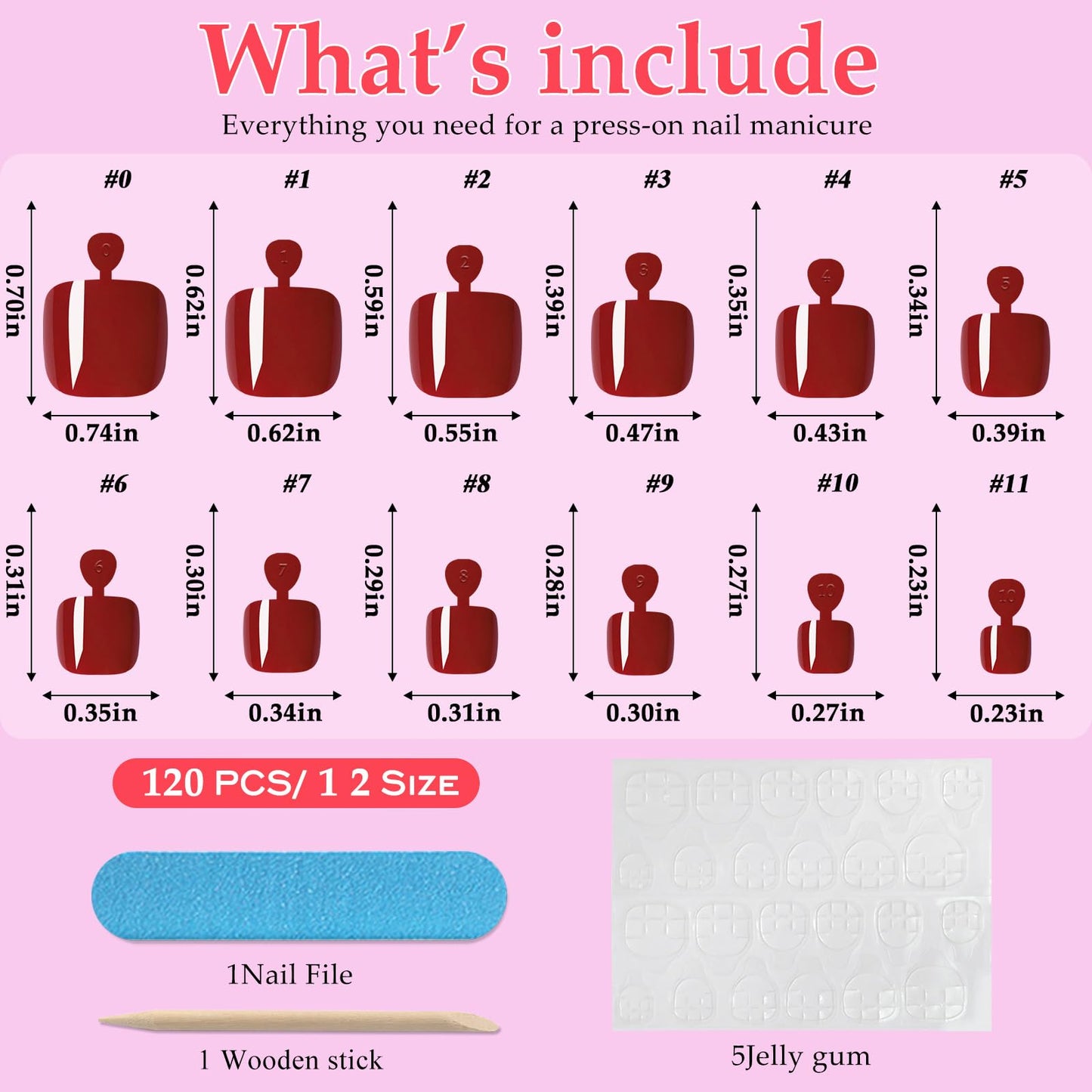 Lifextol 120PC Red Press on Toenails for Women Fake Toe nail Press ons Acrylic Toe Press on Nails Set, red Press on Toe Nails Press on Fake Toenails Press ons Acrylic Toe Nail Tips Kit&Glue Tab-O