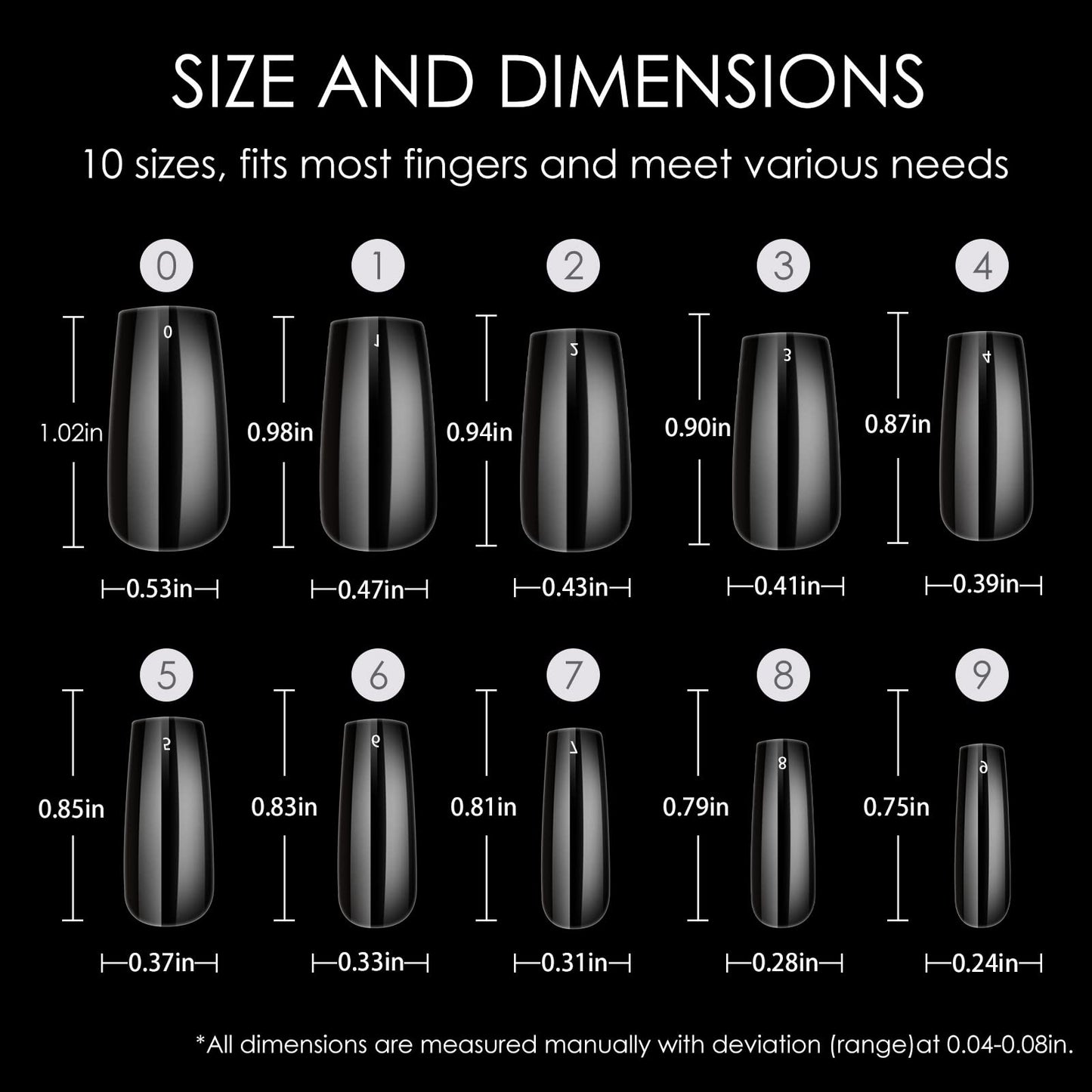 Wellquinn Short Square Nail Tips for Nail Extensions 360pcs Pre Etched Gel Fake Nails Tips for Women DIY French Style Salon at Home Full Cover Soft Acrylic False Tips 10 Sizes