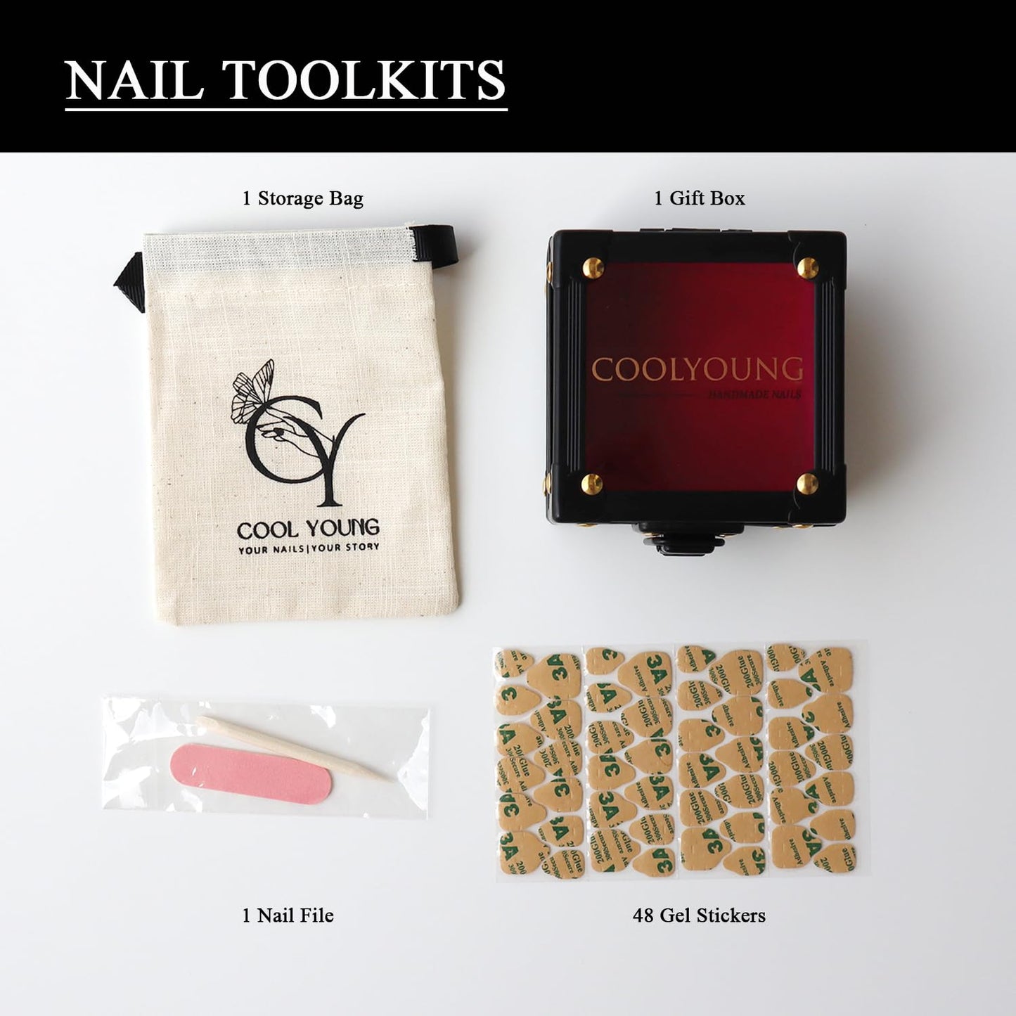 Handmade Press On Nails, Press On Nails Coffin, Black Press On Nails, Ombre Nails, Press On Nails With Designs, Medium Press On Nails, Reusable Nails, Woman Gifts, COOLYOUNG Nails, 10 PCS, Size S