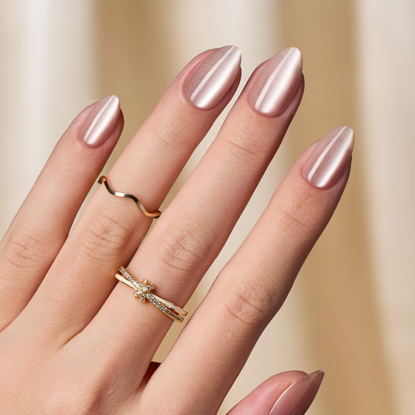 Beetles Milky White Press On Nails Short Squoval, 32pcs 16 Sizes, Soft Gel, Glue and Tabs, HEMA and TPO Free & Jelly Gel Nail Polish Set 6 Colors, Milky Pink Nude, Sheer Transparent, Soak Off UV, DIY