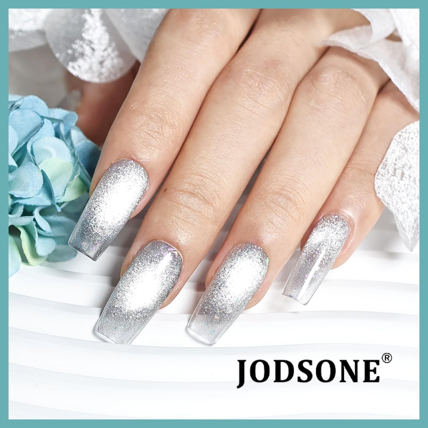 JODSONE 10 Colors Gel Nail Polish Set with Base Coat and Top Coat Magnetic Stick Aurora Crystals Cat Eye Perfect Holiday Gifts for Manicure and Lovers
