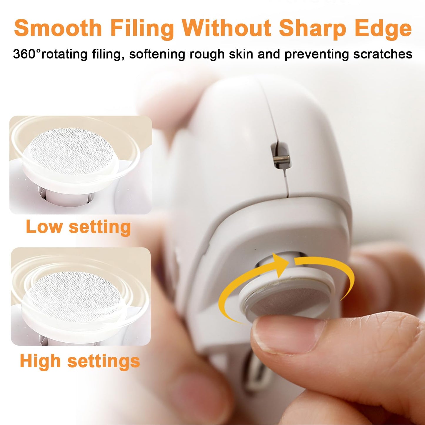 Electric Nail Clippers for Seniors,2026 New 3-in-1 Easyclip Smart Nail Clipper for Baby and Adults,Automatic Electric Nail Clipper with Polishing and Led Light,Suitable for Fingernail Toenails(White)