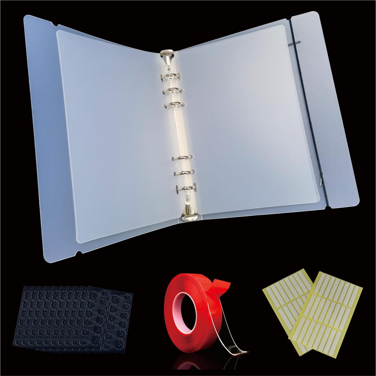 MeetRade Nail Storage Organizer: A5 Nail Display Book Fake Nail Holder Press on Nail Case Art Nail Organizer Nail Storage Box, Nail Swatch Book Fake Nail Storage Package