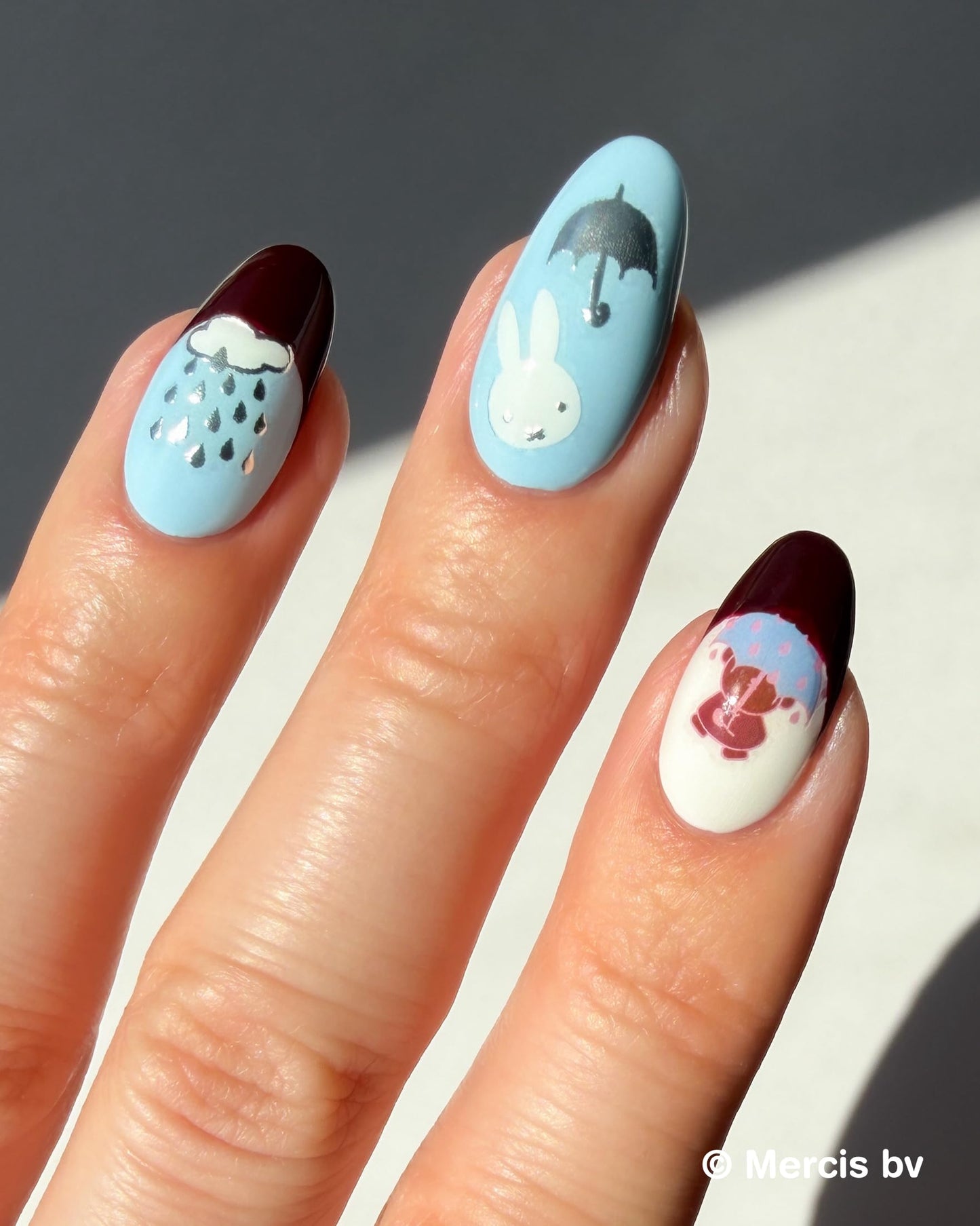 Deco Beauty Miffy’s Rainy Day-Super Thin & Easy-to-Apply Nail Art with the Cutest Designs-Durable & Long-Lasting Nail Art Stickers and Decals for Women, for DIY At-Home Manicures & Salon-Quality Nails