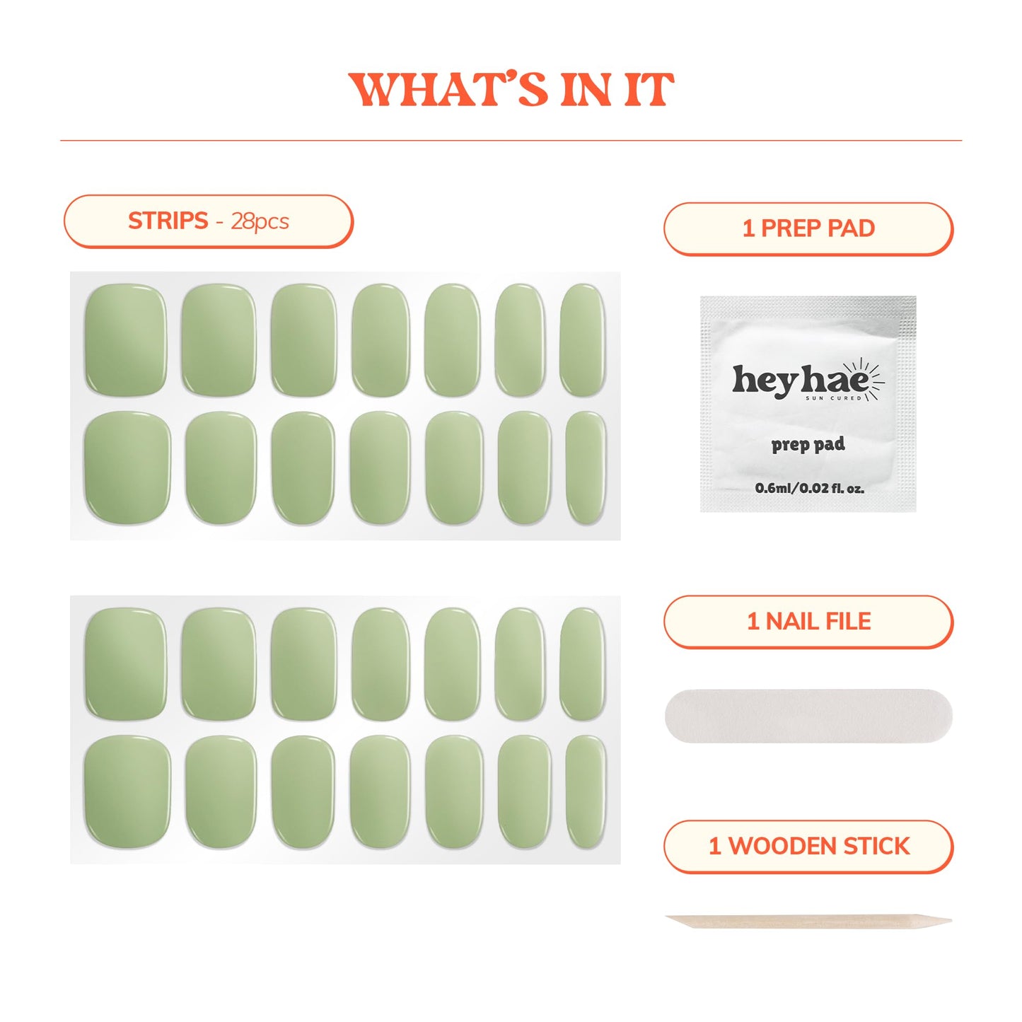 Heyhae Semi Cured Gel Nail Strips Assorted Bundle (4 Pack) | No LED Lamp Needed | Easy Apply & Remove, Salon Quality | Includes Strips, Prep Pads, Nail Files & Wooden Sticks - Coffee & Tea