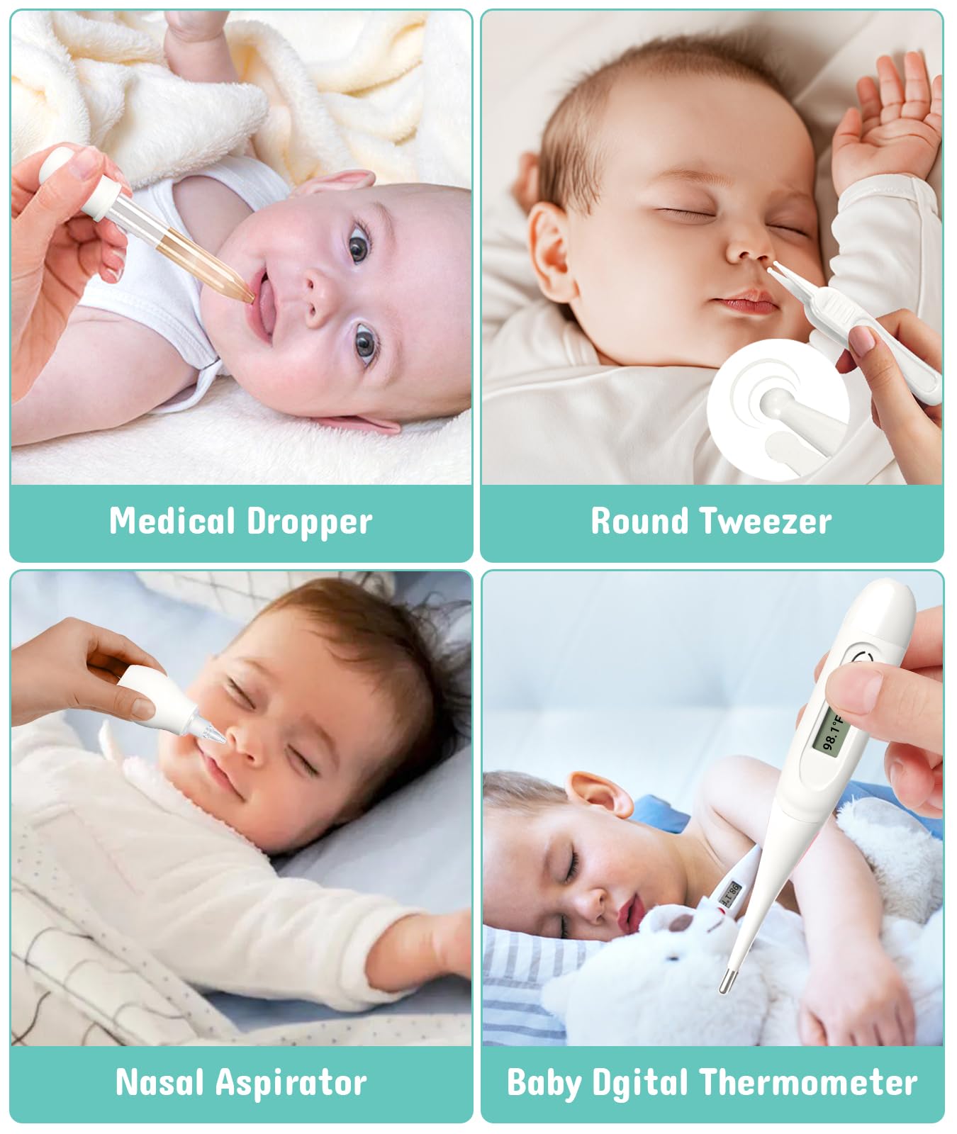 Baby Healthcare and Grooming Kit, Electric Safety Nail Trimmer Baby Nursery Kit, Newborn Care Kits with Hair Brush Comb for Newborn Infant Toddlers Baby Boys Girls Kids, Baby Shower Gifts (White)