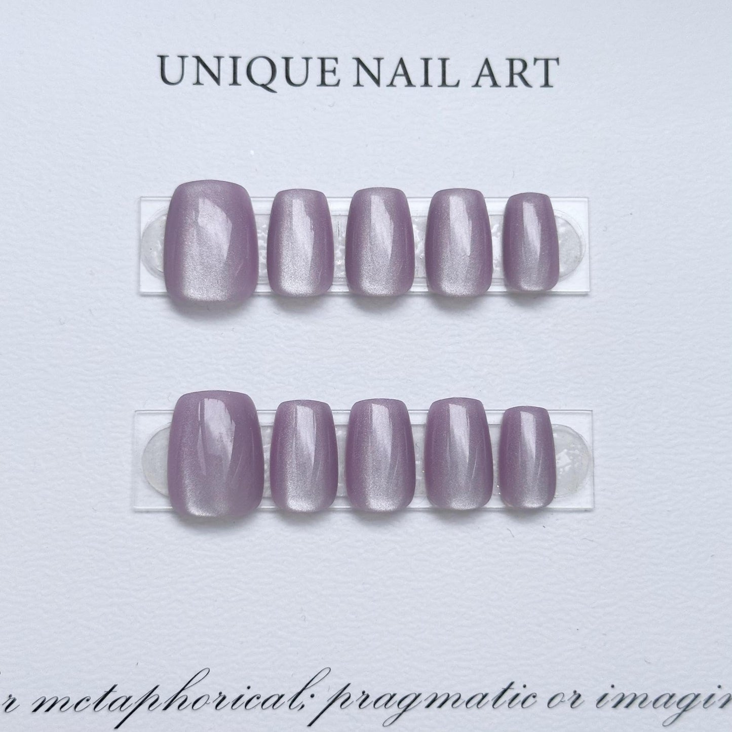 Purple Press on Nails Short Square Cat Eye Fake Nails Glossy Shiny Acrylic Nails Glitter Glue on Nails Gel Nails Press ons Full Cover Reusable Stick on Nails for Women Girls Manicure 30 Pcs