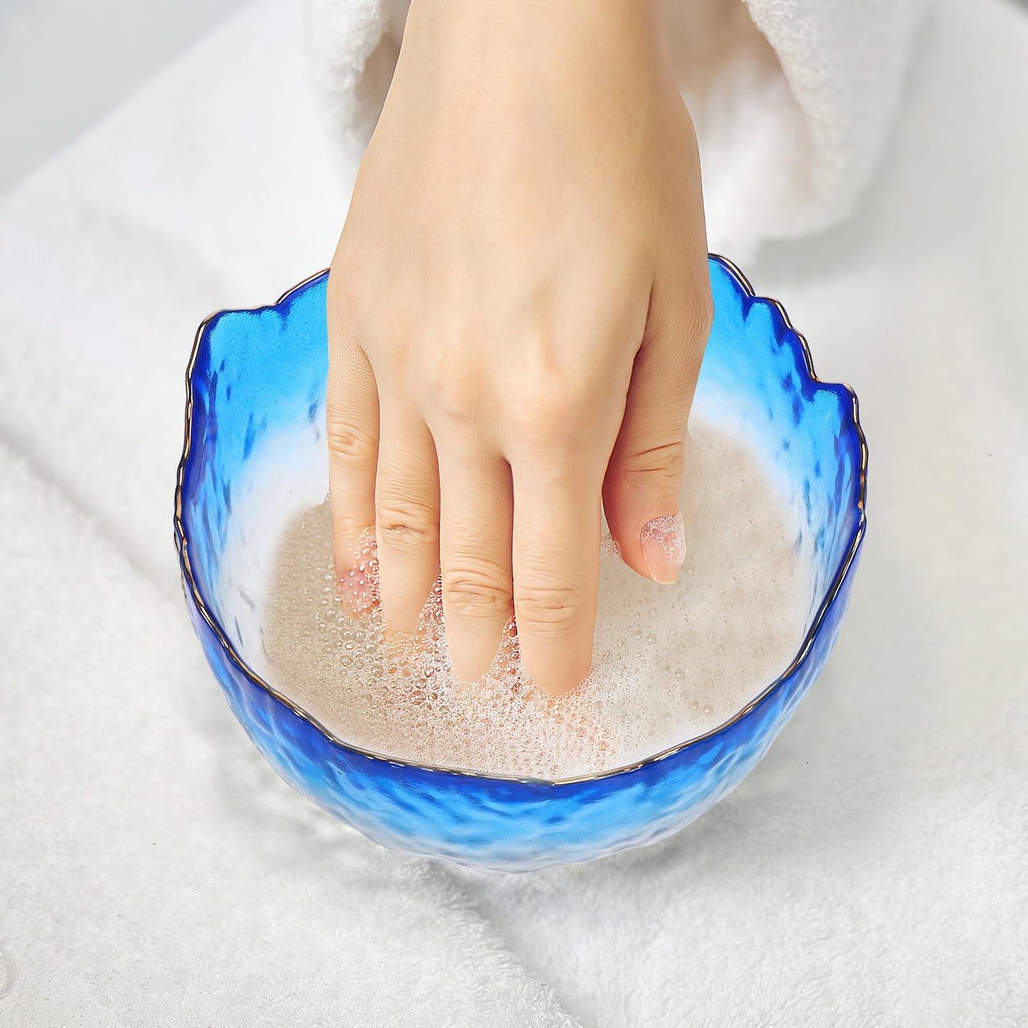 BESPORTBLE Nail Soaking Bowl 5.31In propanone Proof Manicure Soak off Bowl for Gel Polish Removal and Cuticle Softening Nail Art Supplies