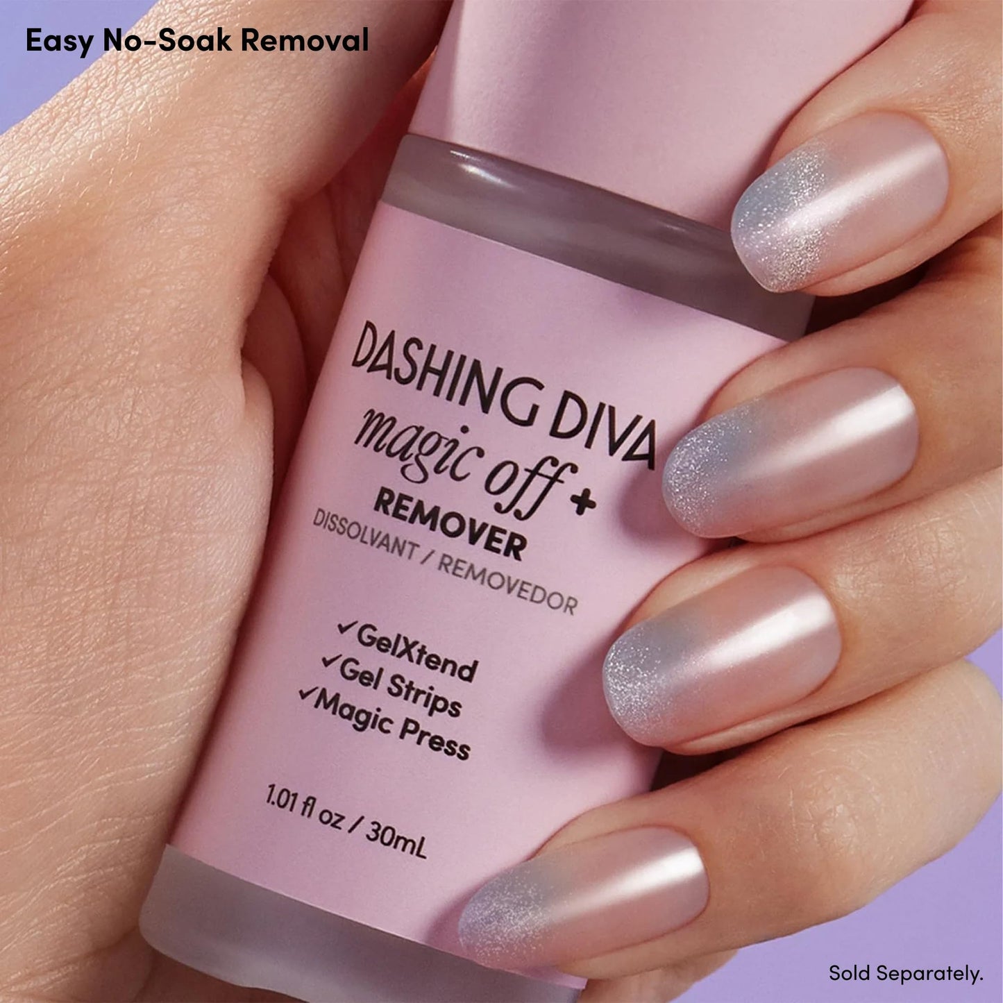 Dashing Diva Glaze Pedicure Nail Strip Set - Blueberry Bliss - Long Lasting, Chip Resistant, Semi-Cured Gel Nail Strips - Summer Gel Set - 4-Piece Pedicure Kit with 32 Strips