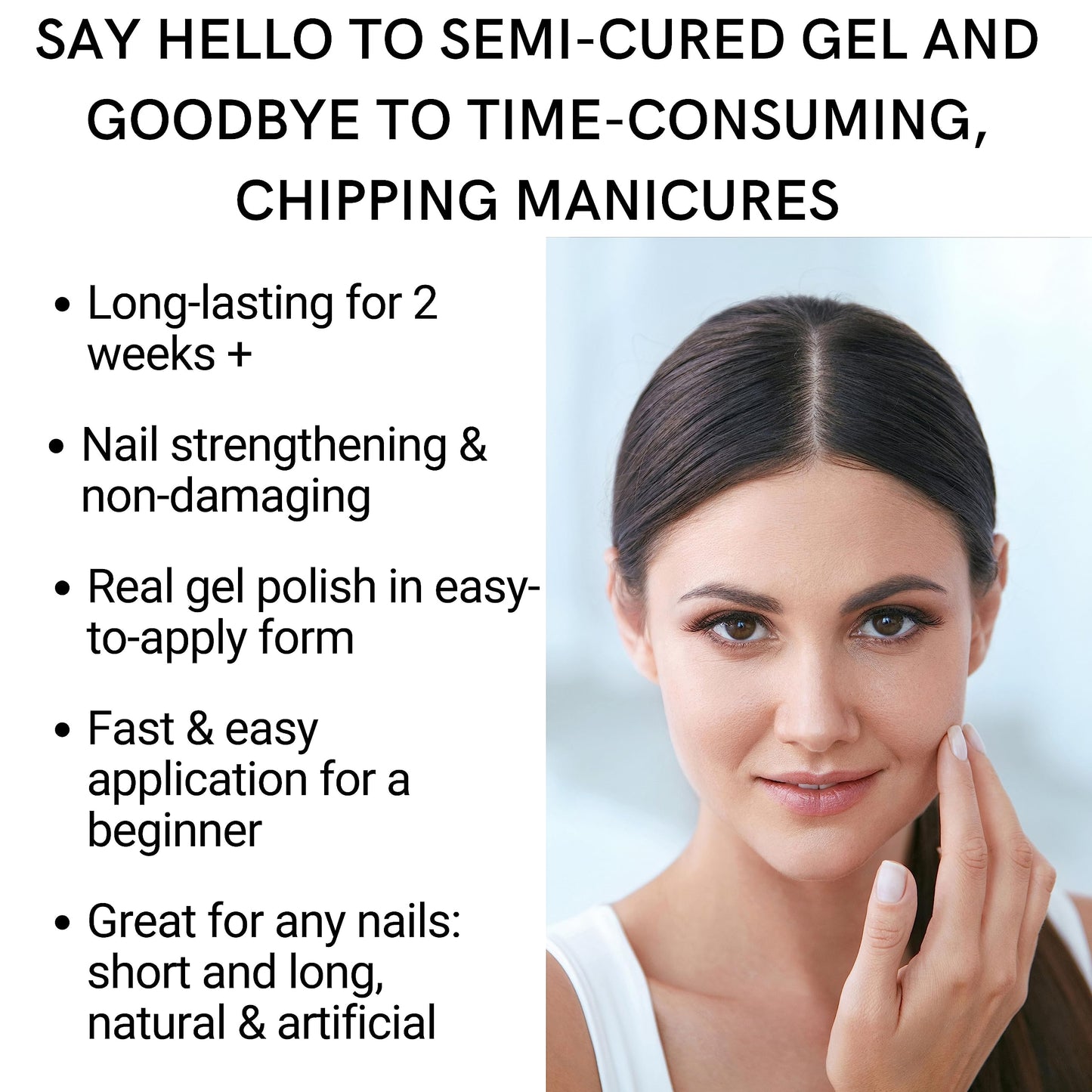 ALICE & BELLA Semi Cured Gel Nail Strips-20 PCS Jelly Blue with Silver Glitter Cuticle Accent Nail Strengthening Gel Stickers, Use with UV Light Lamp, Salon Quality Manicure Wraps (Teeny Blue)