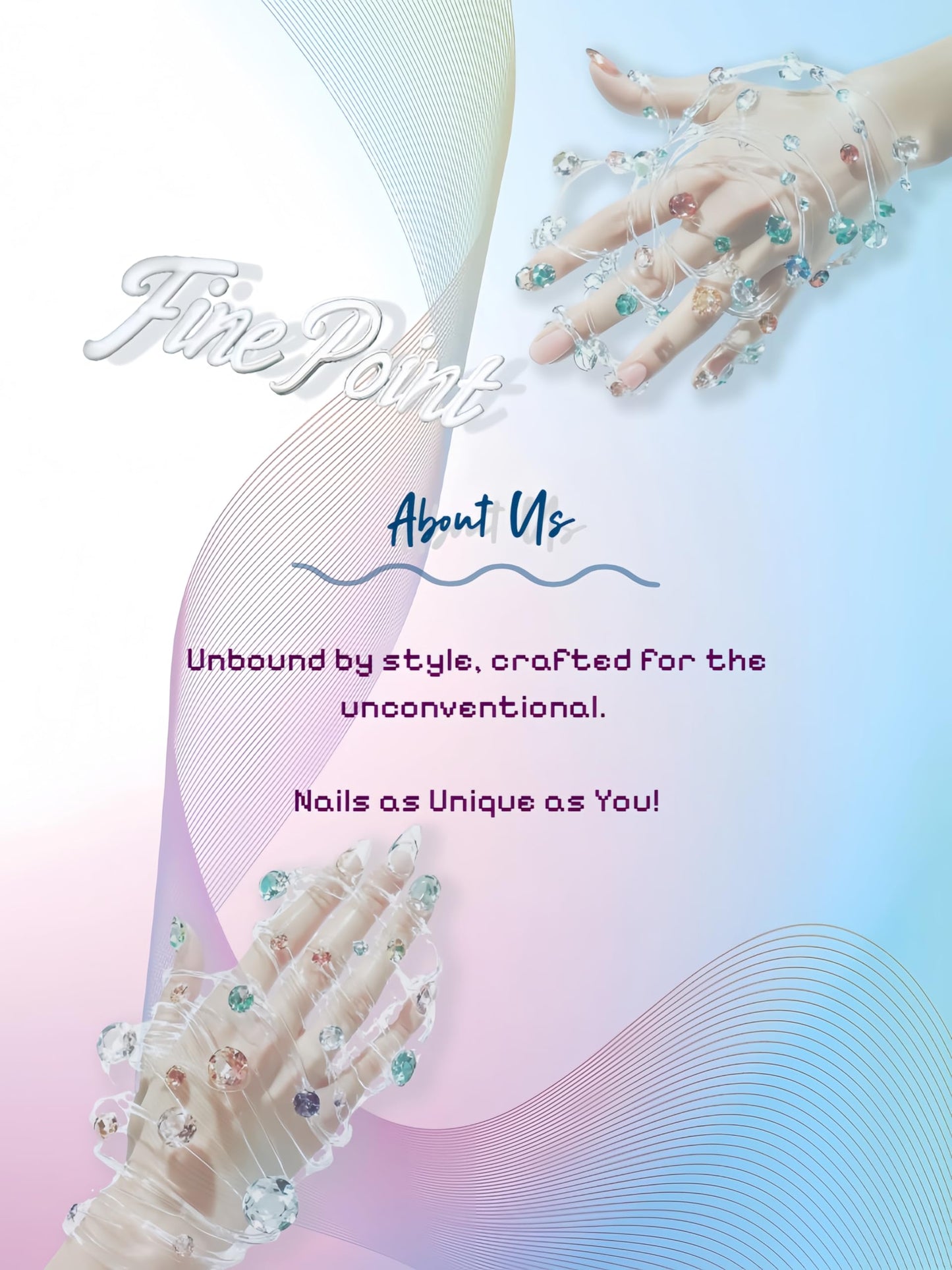 Fine Point Handmade Short Press On Nails - Heart 3D Design Cat Eye Acrylic Nails - Elegant Fake Nails Set | American Sweetheart (Size Medium)