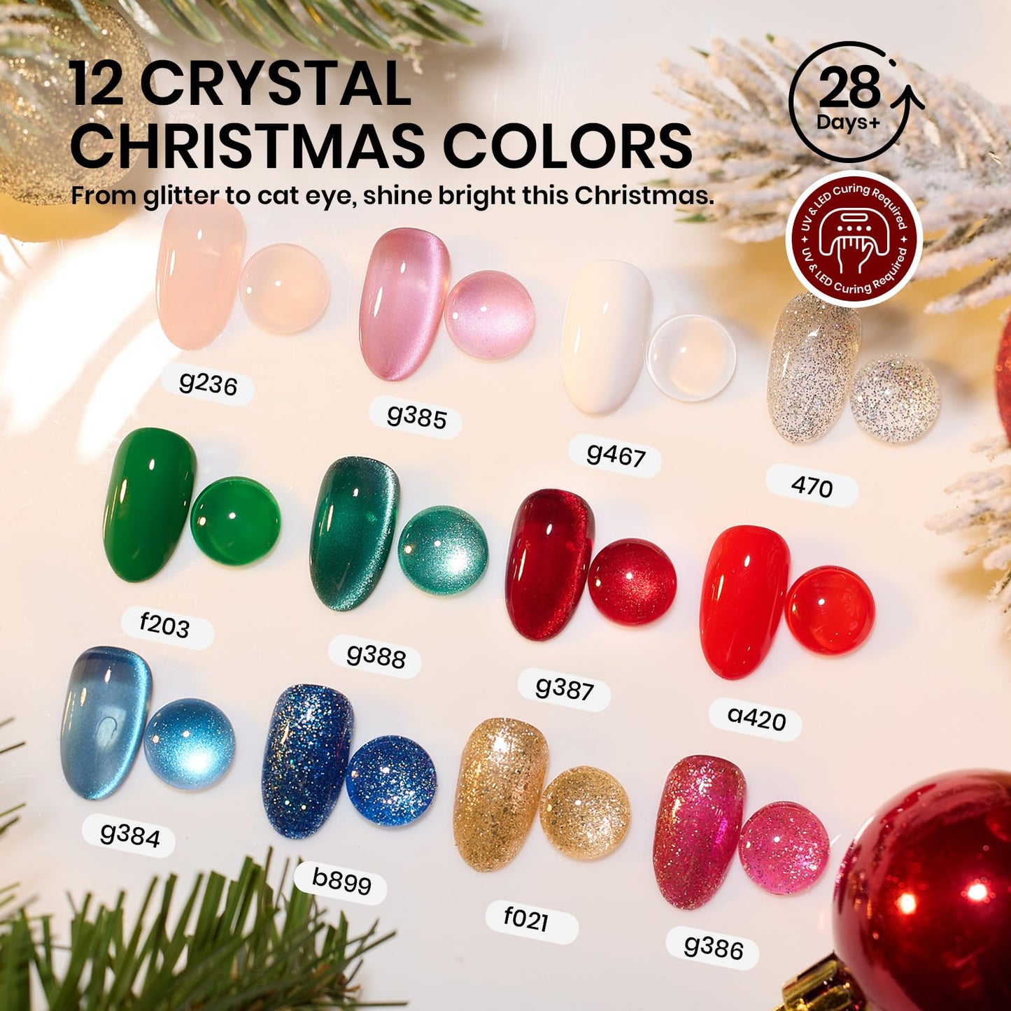 Beetles 67Pcs Gel Nail Polish Kit with U V Light - 12 Colors Jelly Cat Eye Pink Gel Polish Set Red Blue Glitter Nail Kit with Acrylic Holder Display Manicure Tools Salon Gifts for Women
