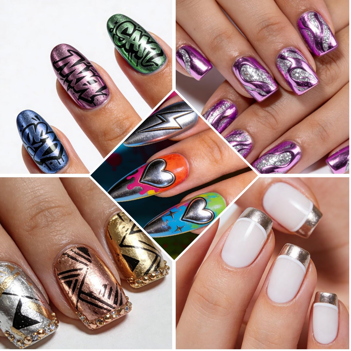 ESUOHYM 12 Color Nail Art Pens Set,Metallic Nail Gel Polish Pens Quick-Drying for Nail Art Design Drawing Painting Liner Dotting Marker Pen,0.3-4MM Waterproof Acrylic Nail Brush Pen Manicure Tools