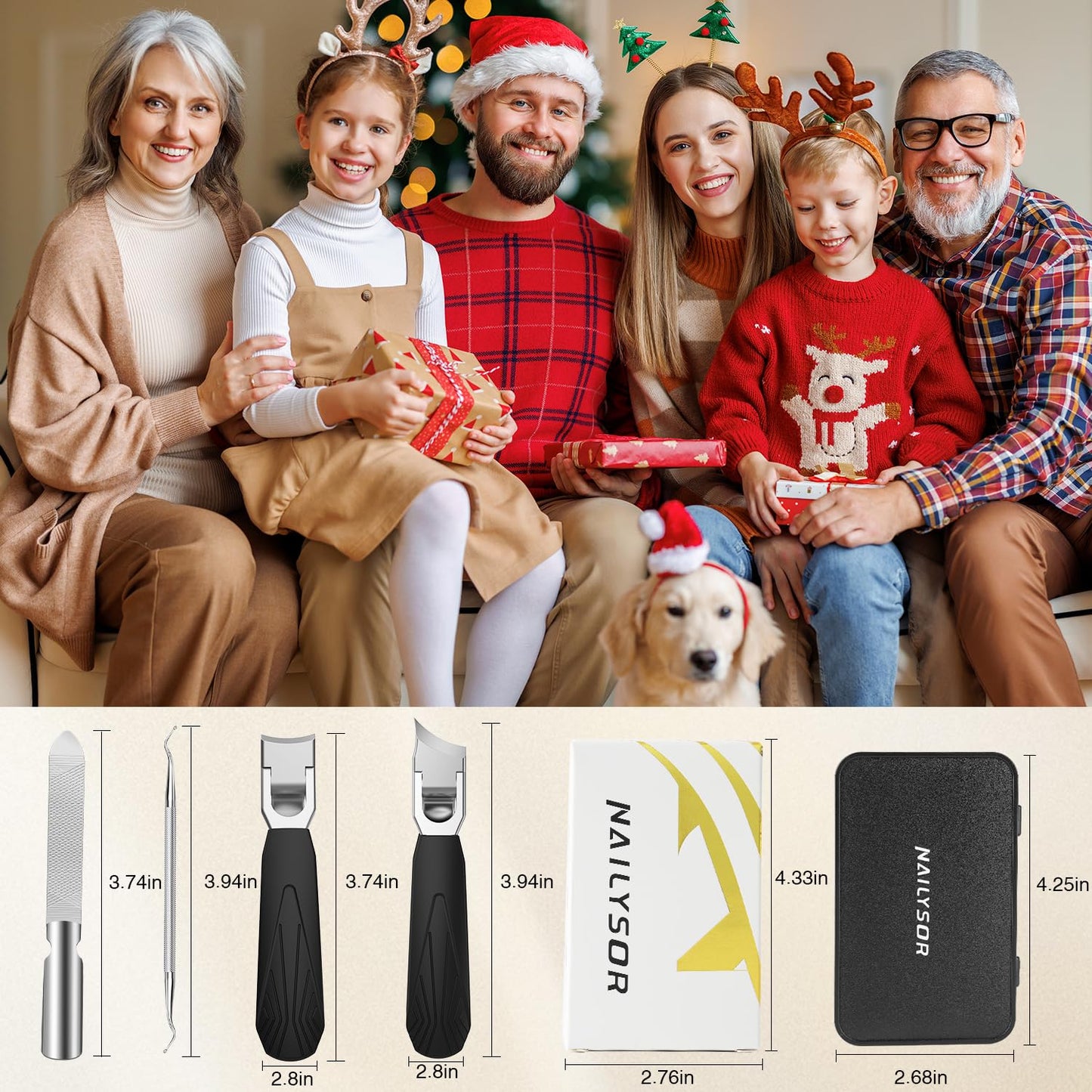 Upgrade Large Toenail Clippers for Thick Nails for Seniors Long Handle, Ultra Sharp Precision Nail Clippers for Men, Curved Wide Jaw Opening Fingernail Clippers with Catcher Nail Cutter for Women