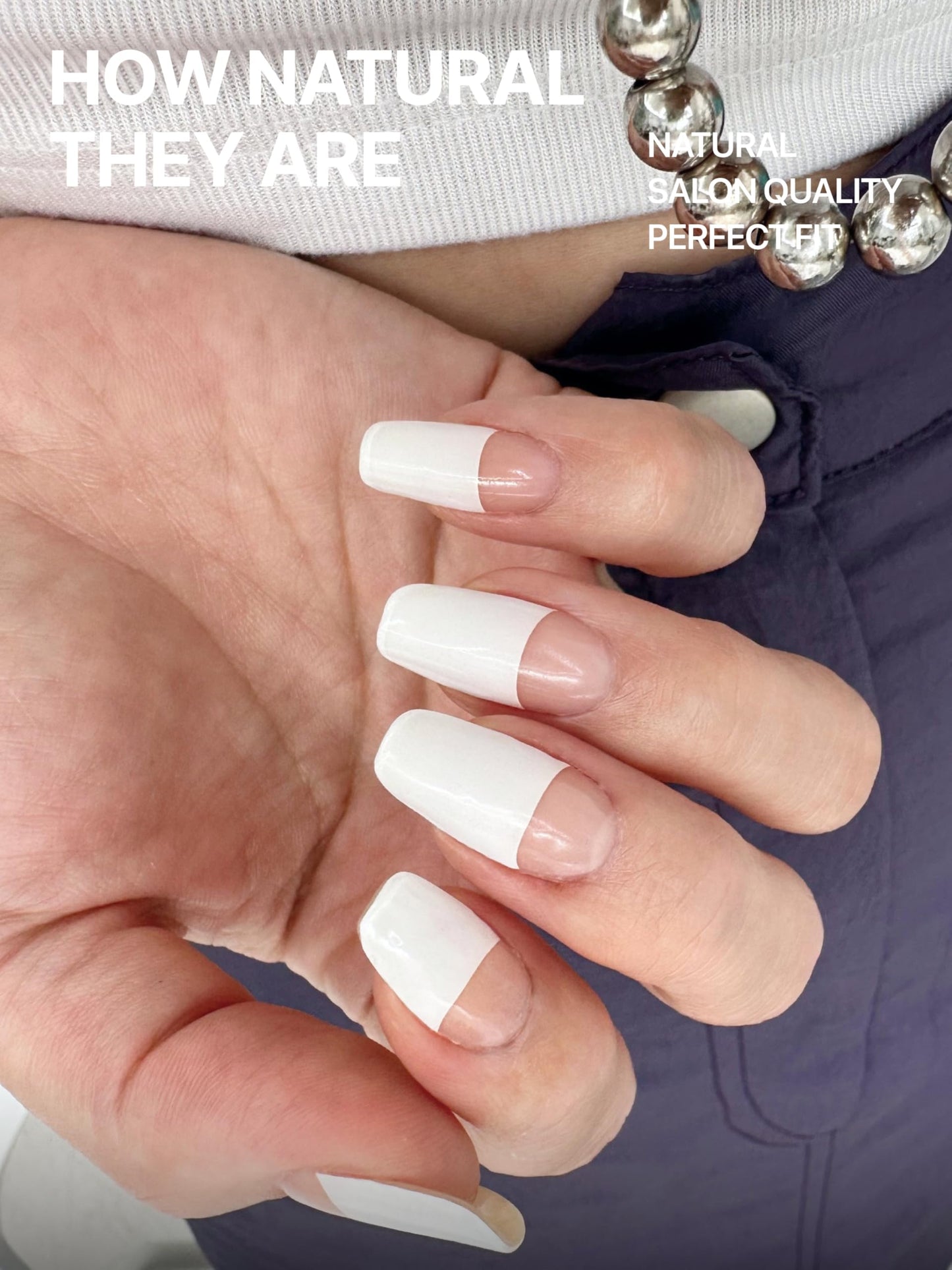 UUUUUU Semi Cured Gel Nail Strips | Salon-Quality | UV Free Gel Nail Wraps for Women | Easy Peel&Stick | Long-Lasting up to 14 Days | 28 Strips Set+File & Wipes | Gift-Ready(UGN126 Deep French White)