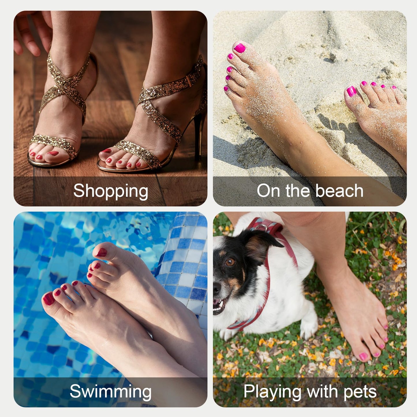 Vansiho Press on Toenails Short, Pink White French Tips Toenail Press on Square for Women, Soft Gel Fake Toe Nails, Acrylic Nails Soak off Toe Nail Home DIY 15 Sizes